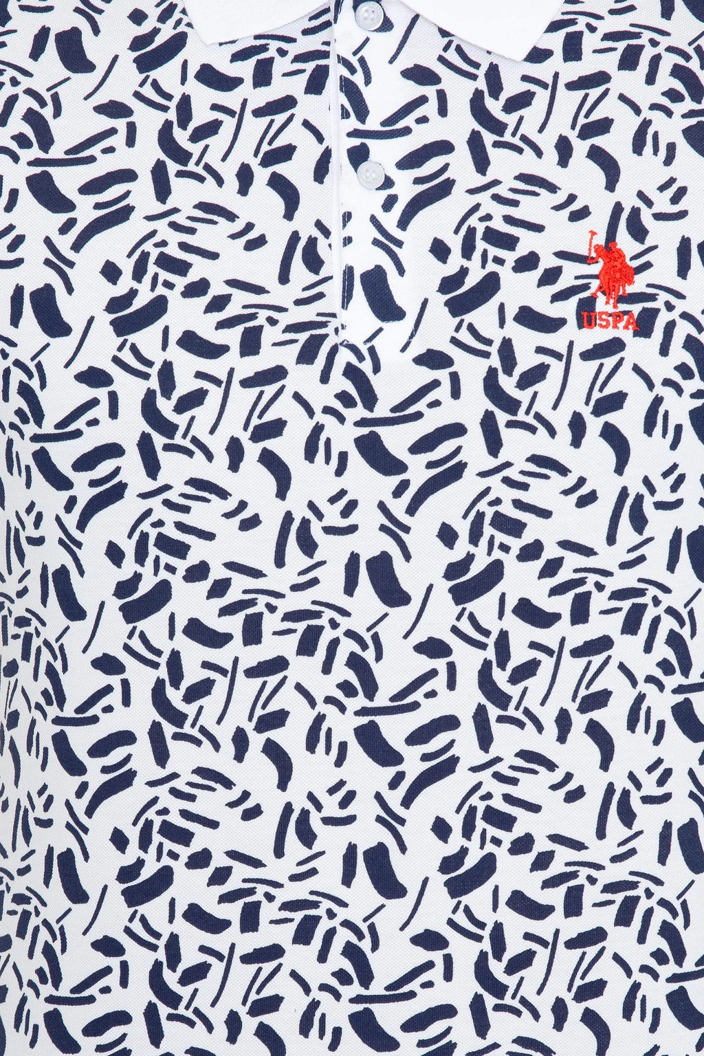 US Polo Assn. Printed Line Pattern Polo Neck T-Shirt - Men