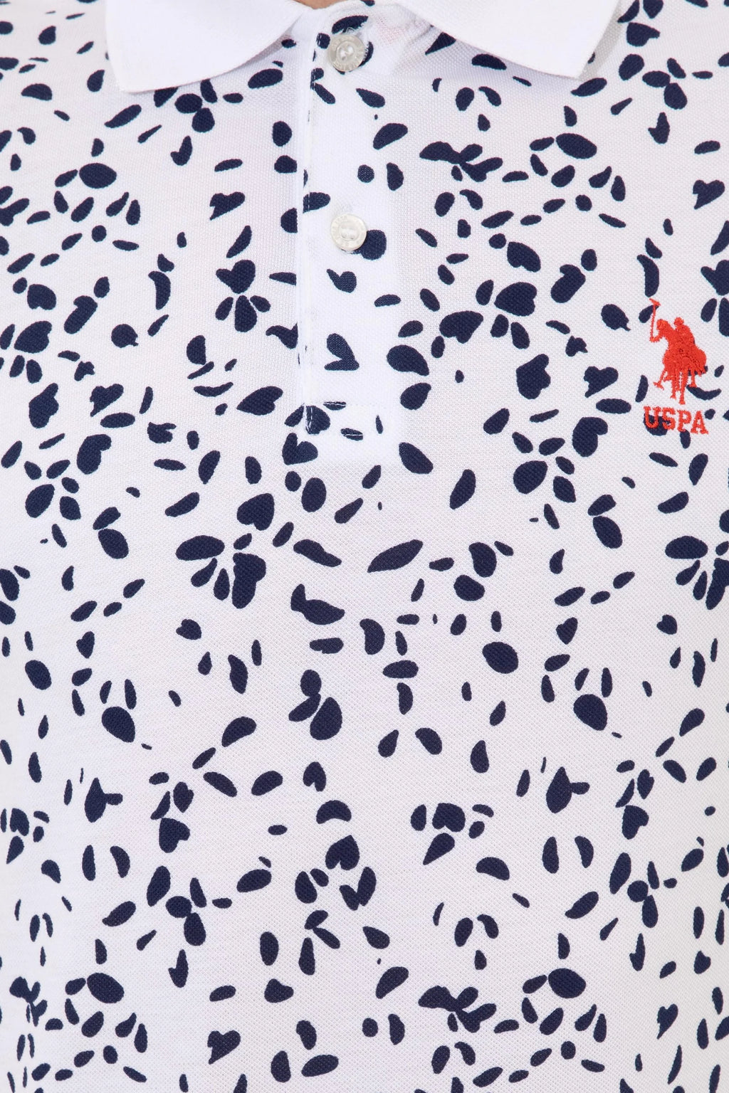 US Polo Assn. Printed Dotted Pattern Polo Neck T-Shirt - Men