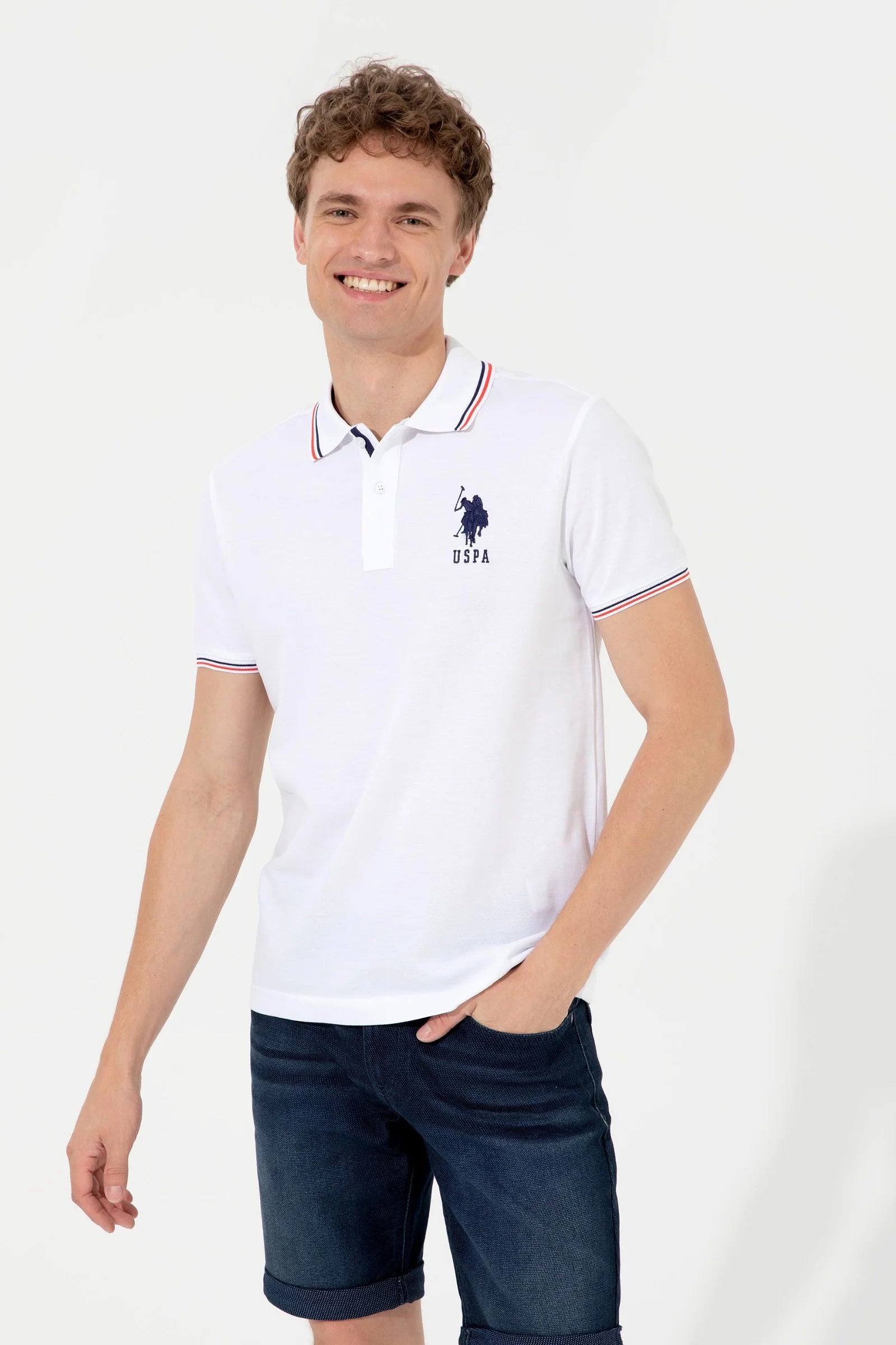 US Polo Assn. Large Logo Polo Neck T-Shirt - Men