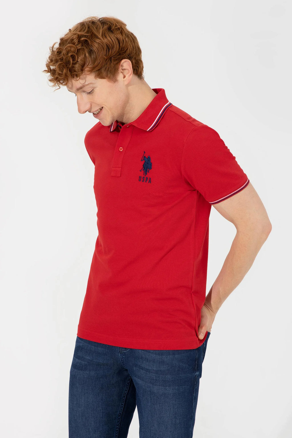 US Polo Assn. Large Logo Polo Neck T-Shirt - Men