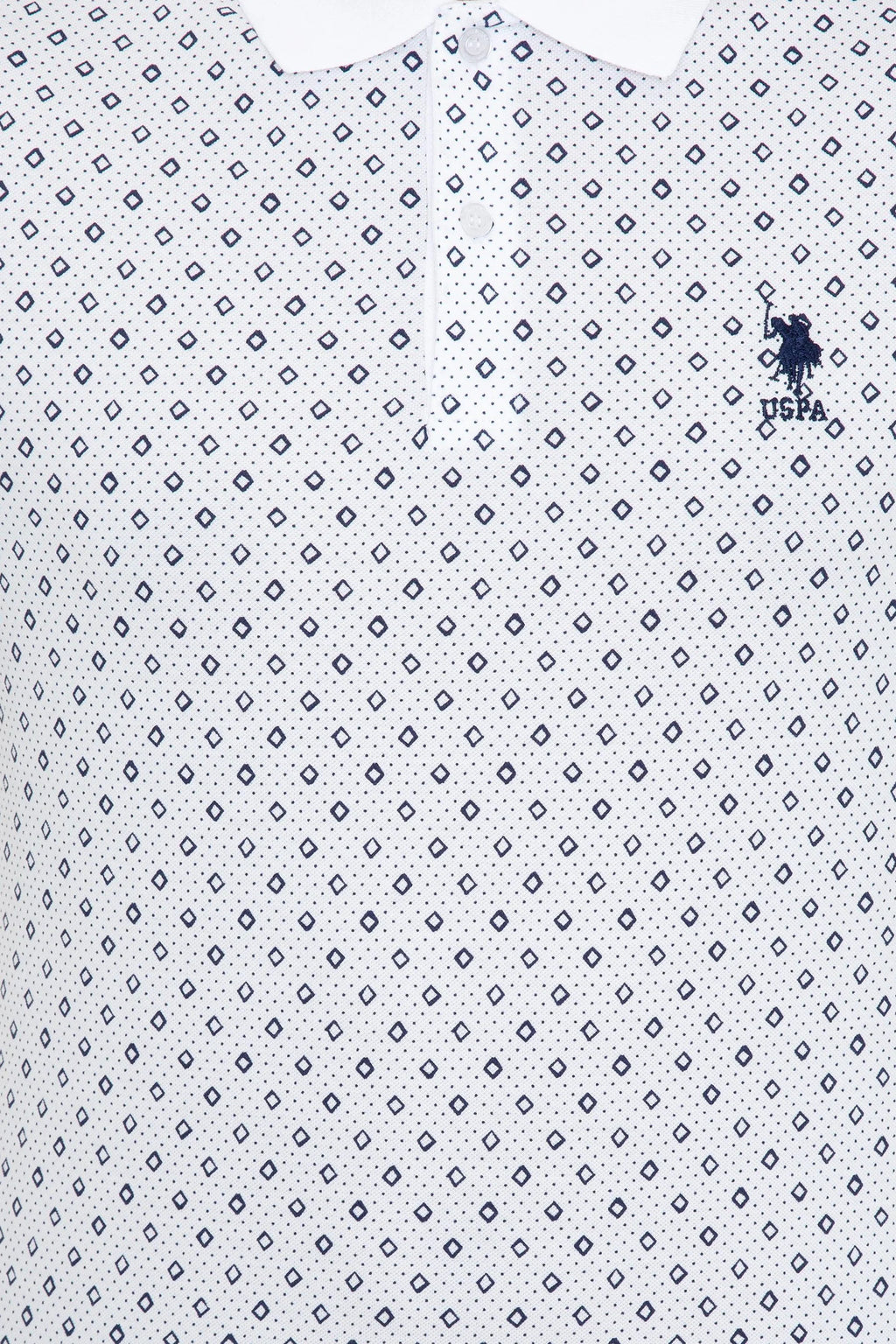 US Polo Assn. Printed Small Dots Pattern Polo Neck T-Shirt - Men