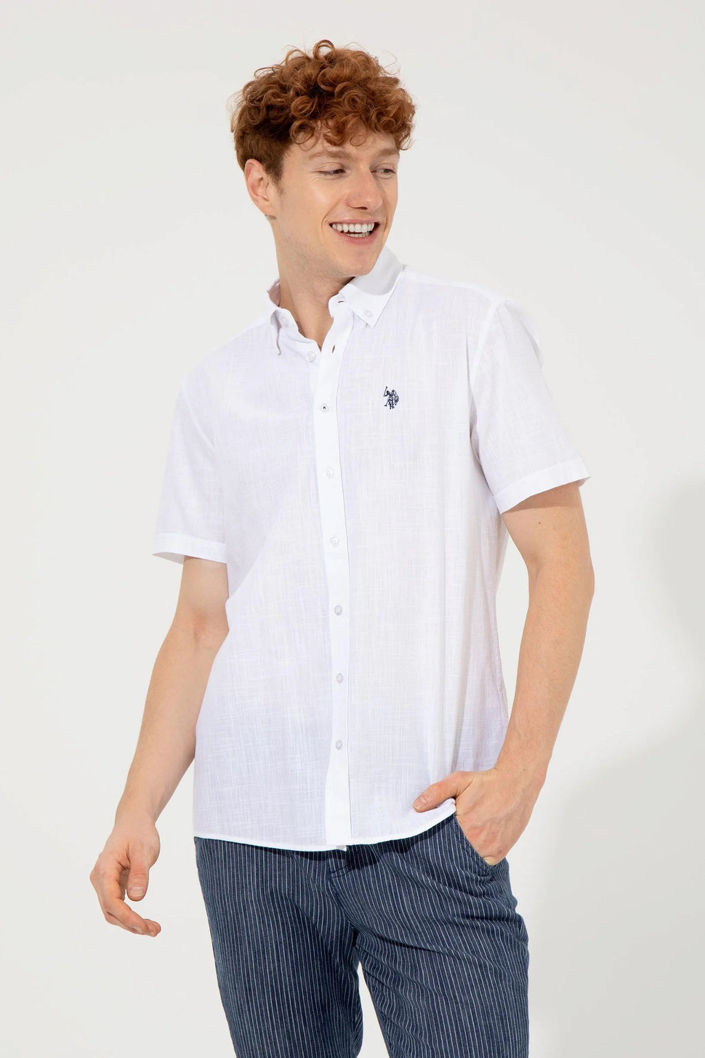 US Polo Assn. Men Shirts White- Oshoplin