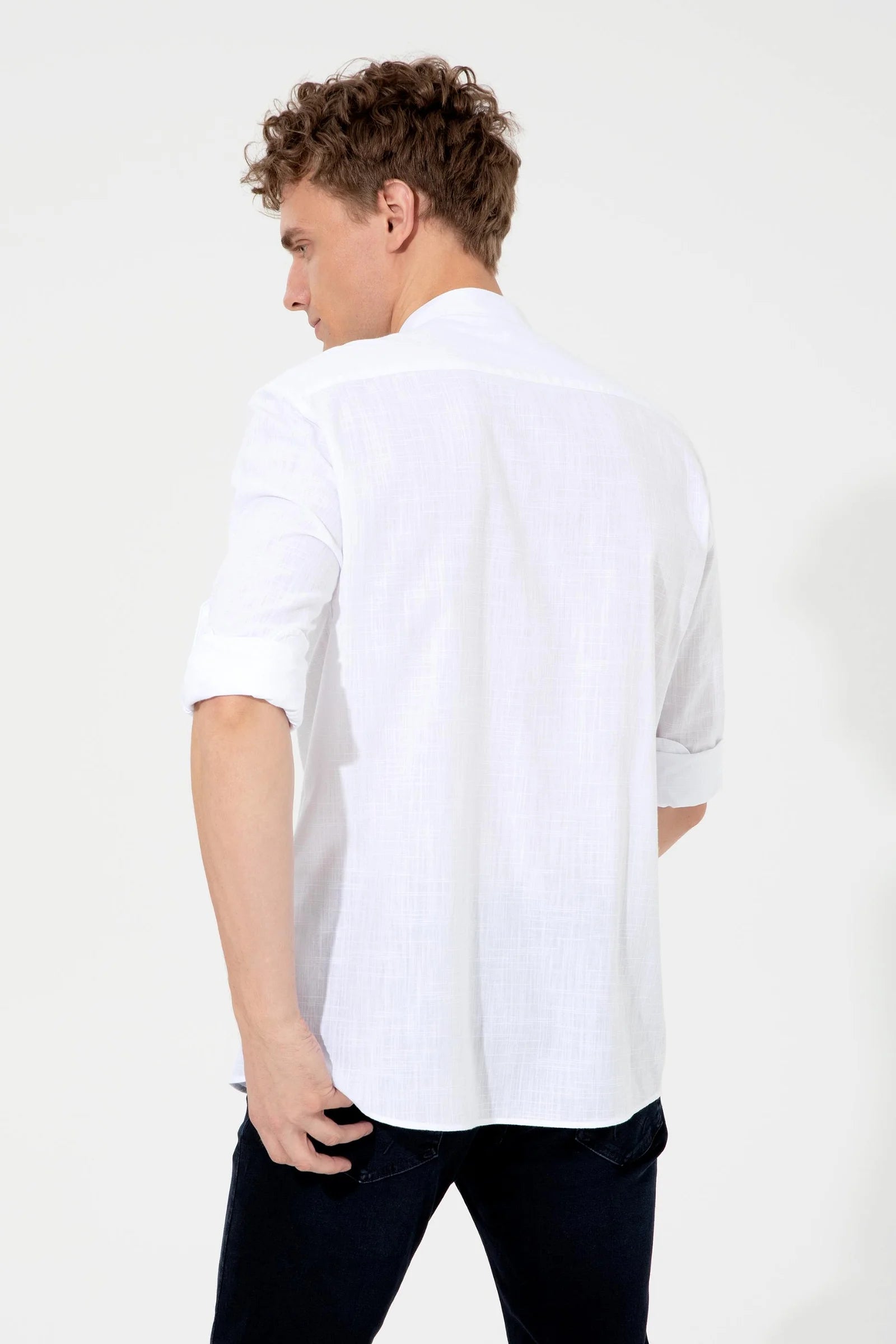 Uspa white top linen shirt