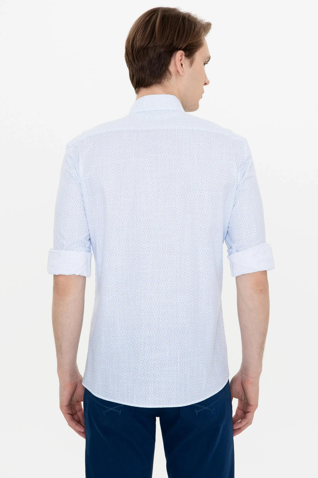 US Polo Assn. Printed Dotted Pattern Shirt Long Sleeve - Men