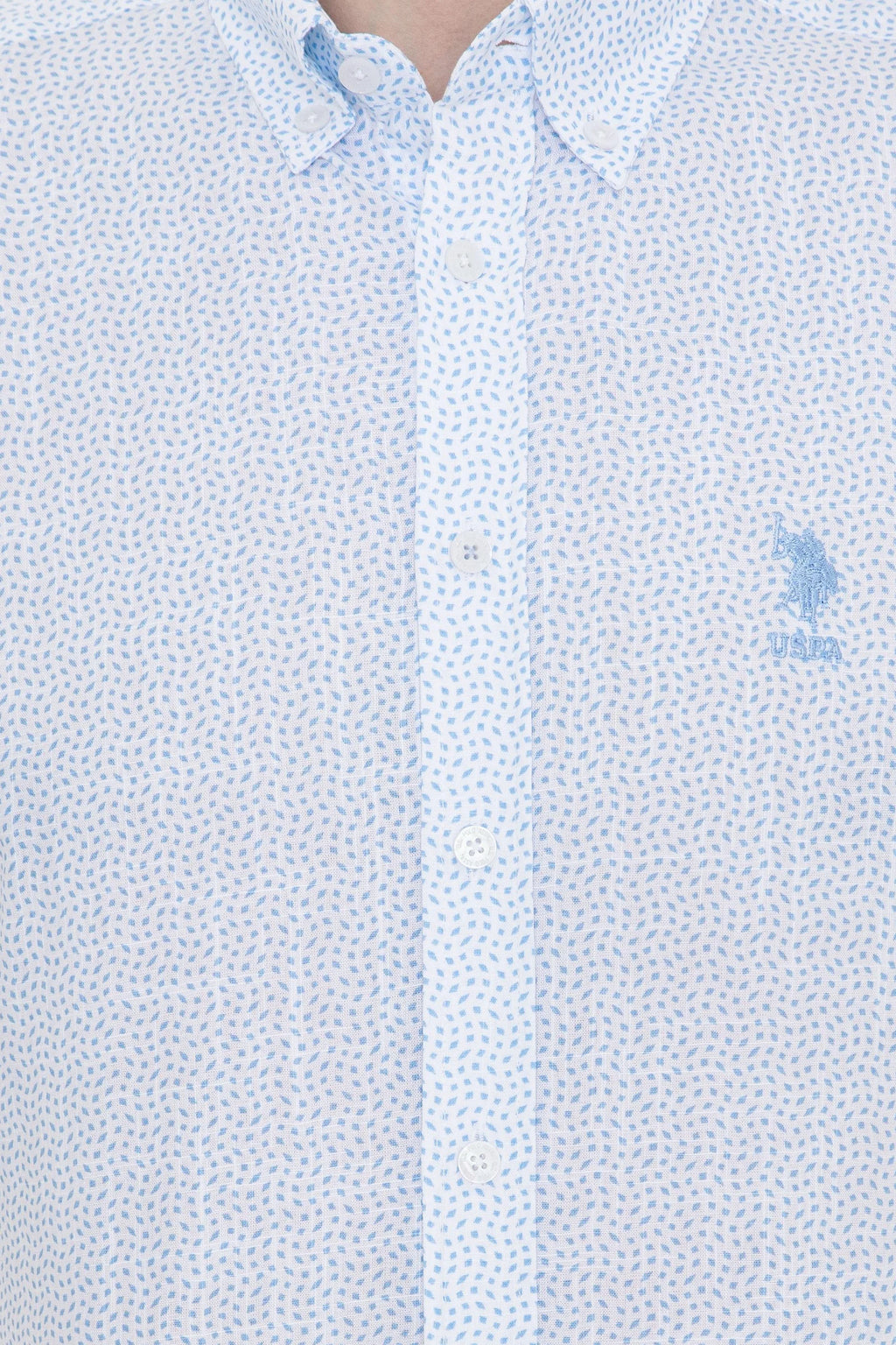 US Polo Assn. Printed Dotted Pattern Shirt Long Sleeve - Men