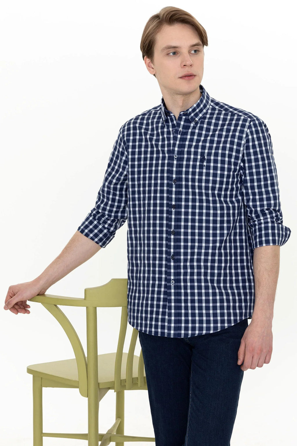 US Polo Assn. Men Shirts Dark Blue- Oshoplin