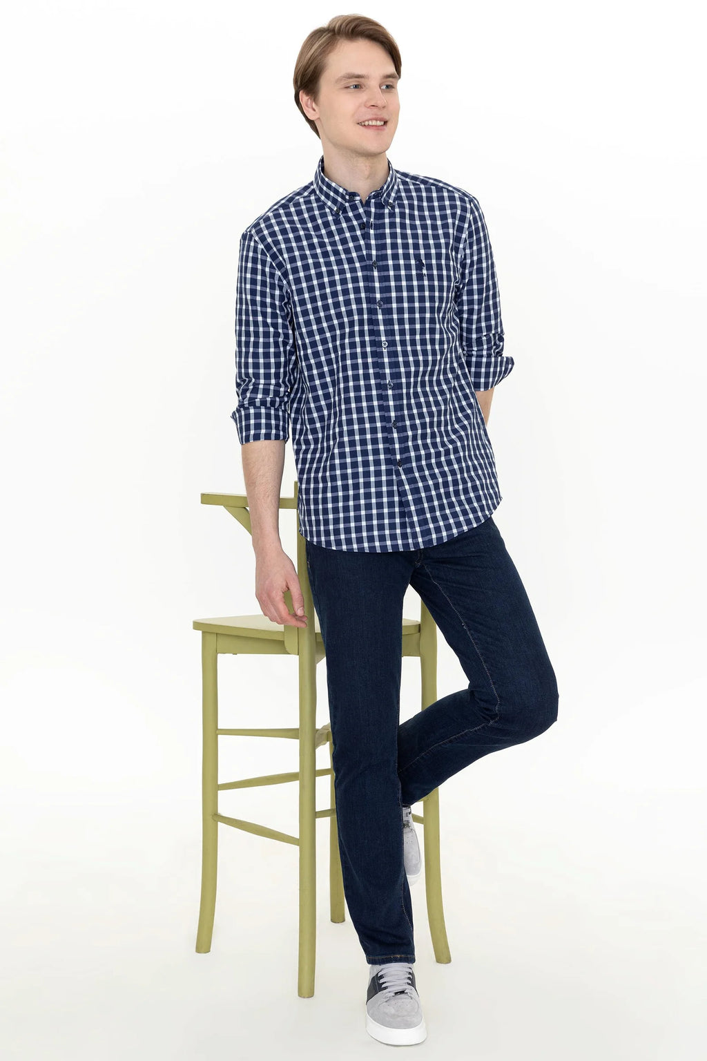 US Polo Assn. Basic Caro Shirt Long Sleeve - Men