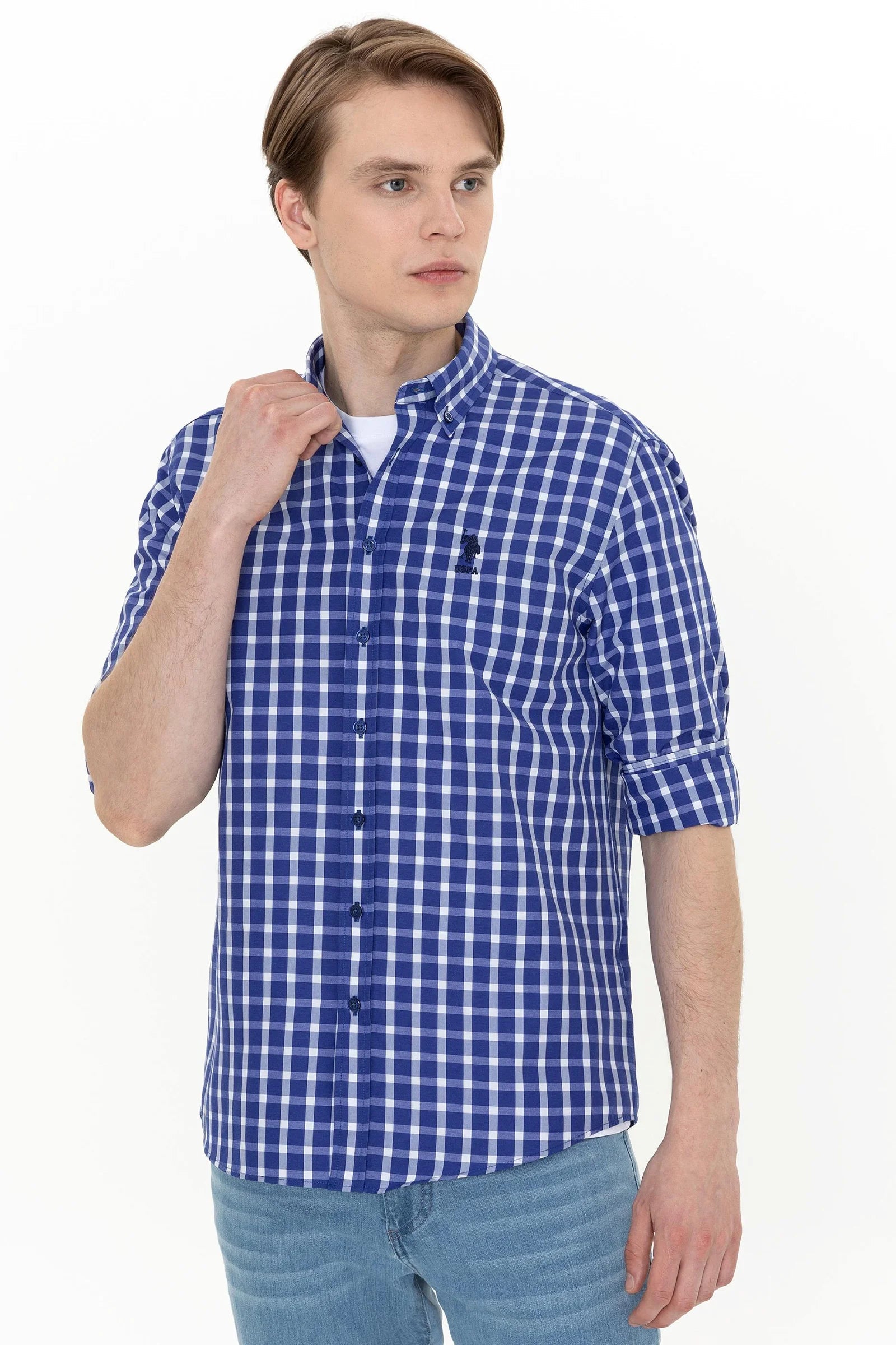 US Polo Assn. Men Shirts Blue- Oshoplin