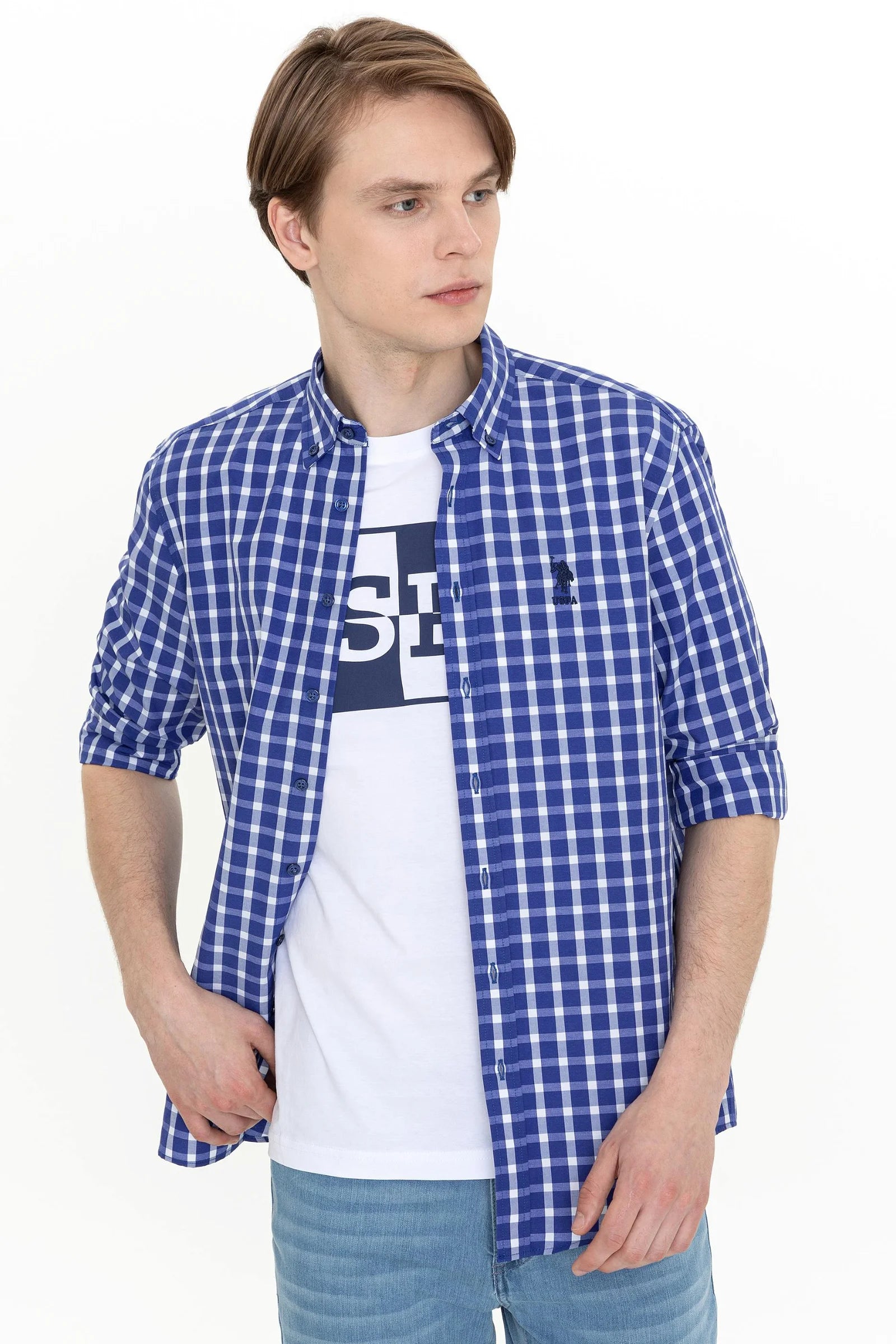 US Polo Assn. Basic Caro Shirt Long Sleeve - Men