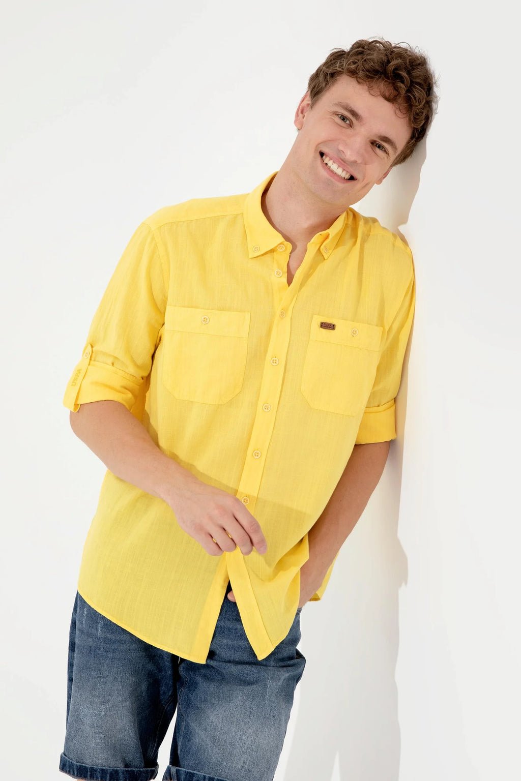 US Polo Assn. Long Sleeve Double Pocket Shirt - Men