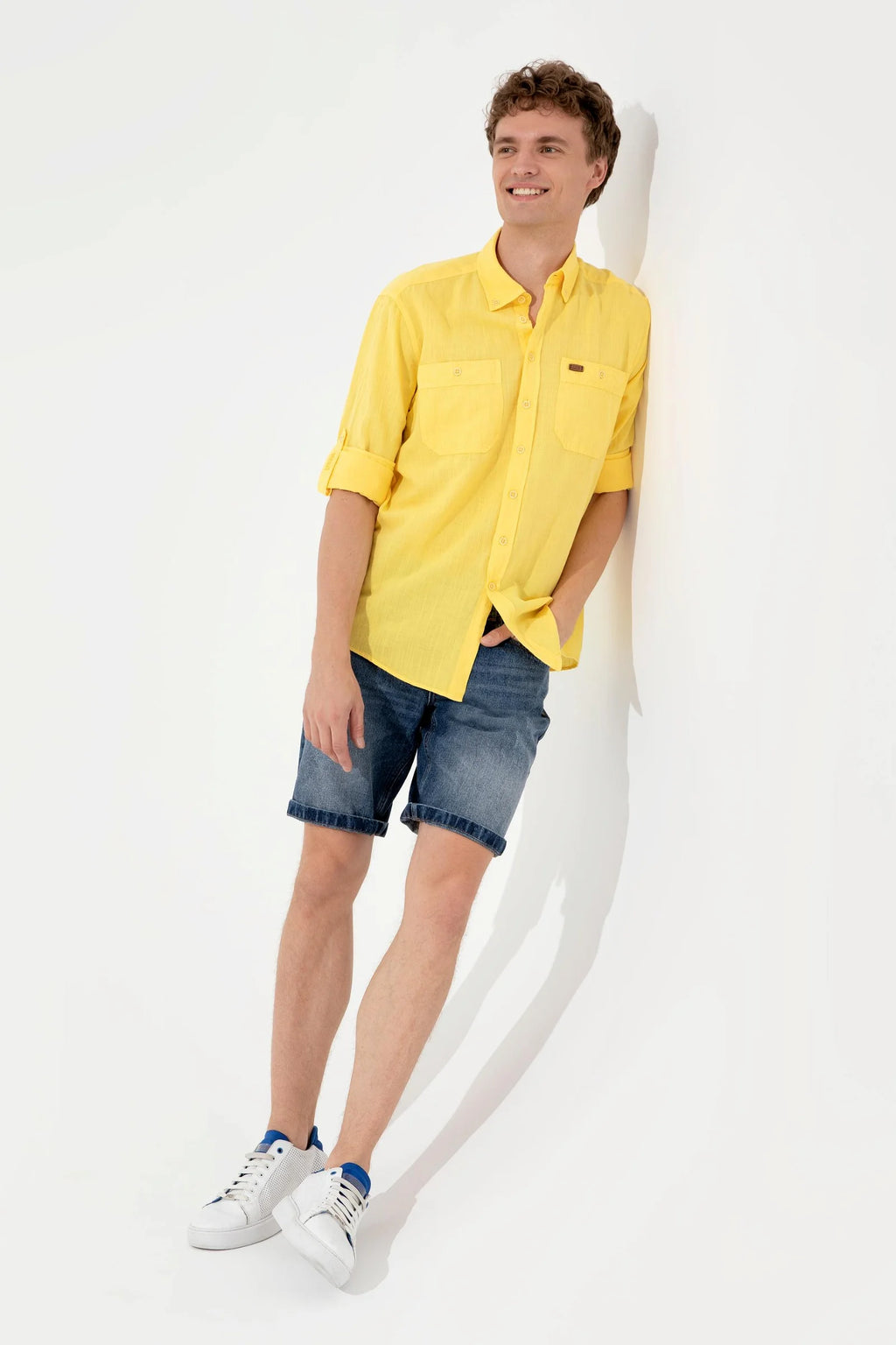 US Polo Assn. Long Sleeve Double Pocket Shirt - Men