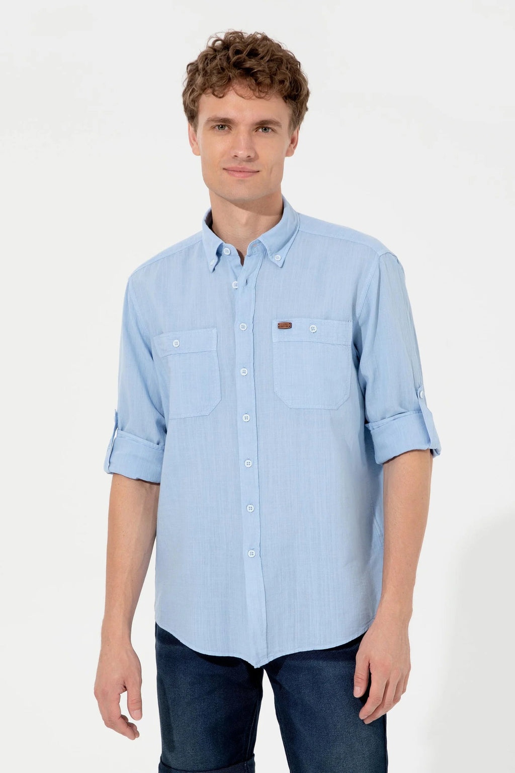 US Polo Assn. Men Shirts Blue- Oshoplin