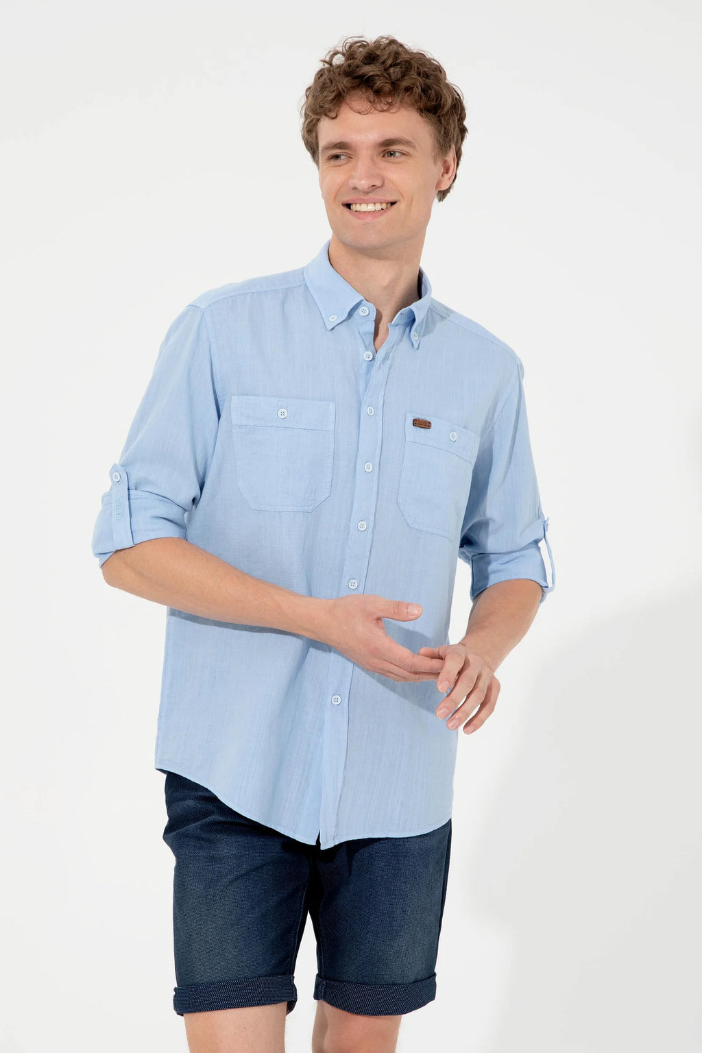 US Polo Assn. Long Sleeve Double Pocket Shirt - Men