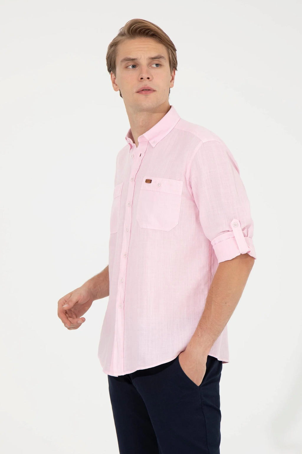 US Polo Assn. Long Sleeve Double Pocket Shirt - Men