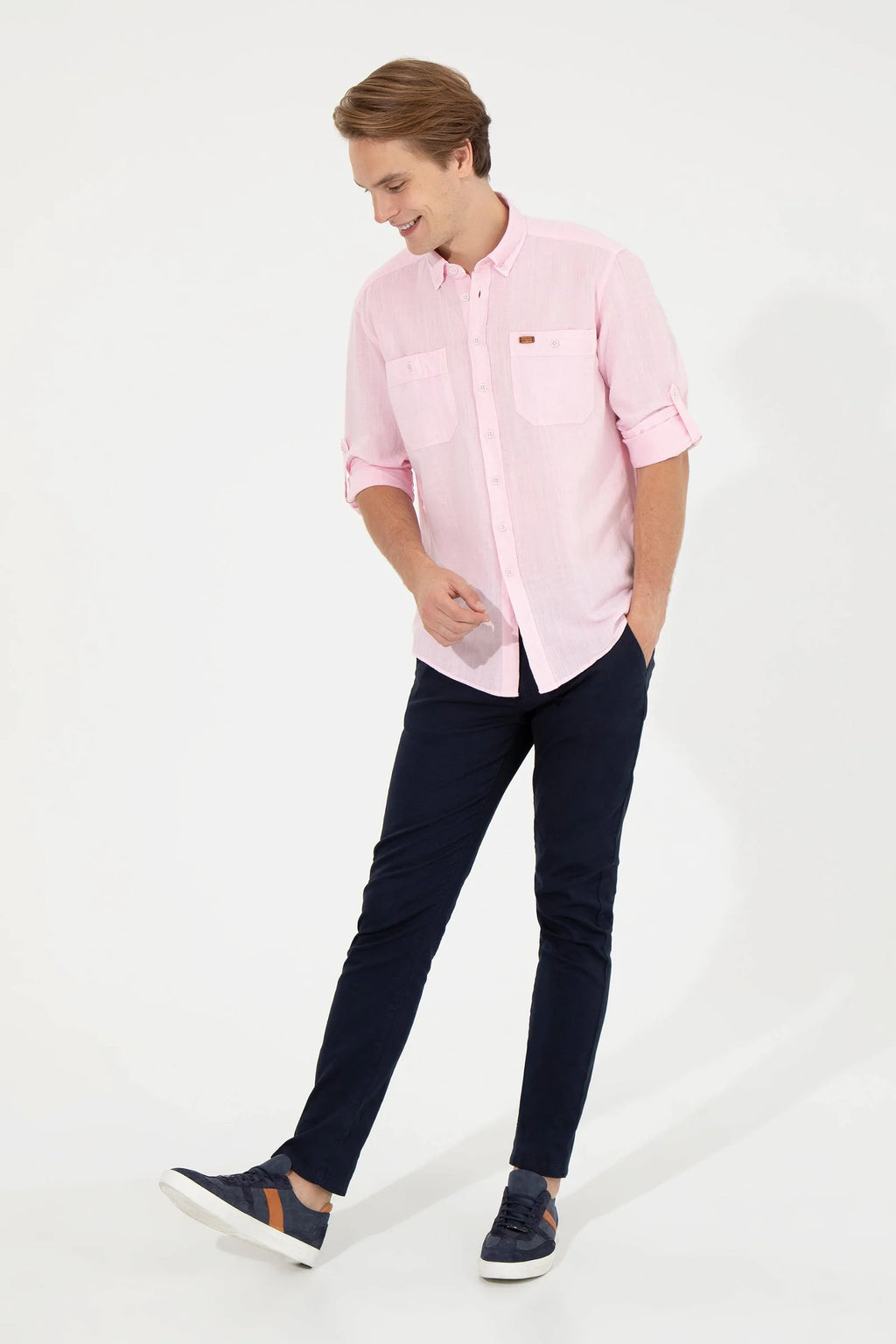 US Polo Assn. Long Sleeve Double Pocket Shirt - Men