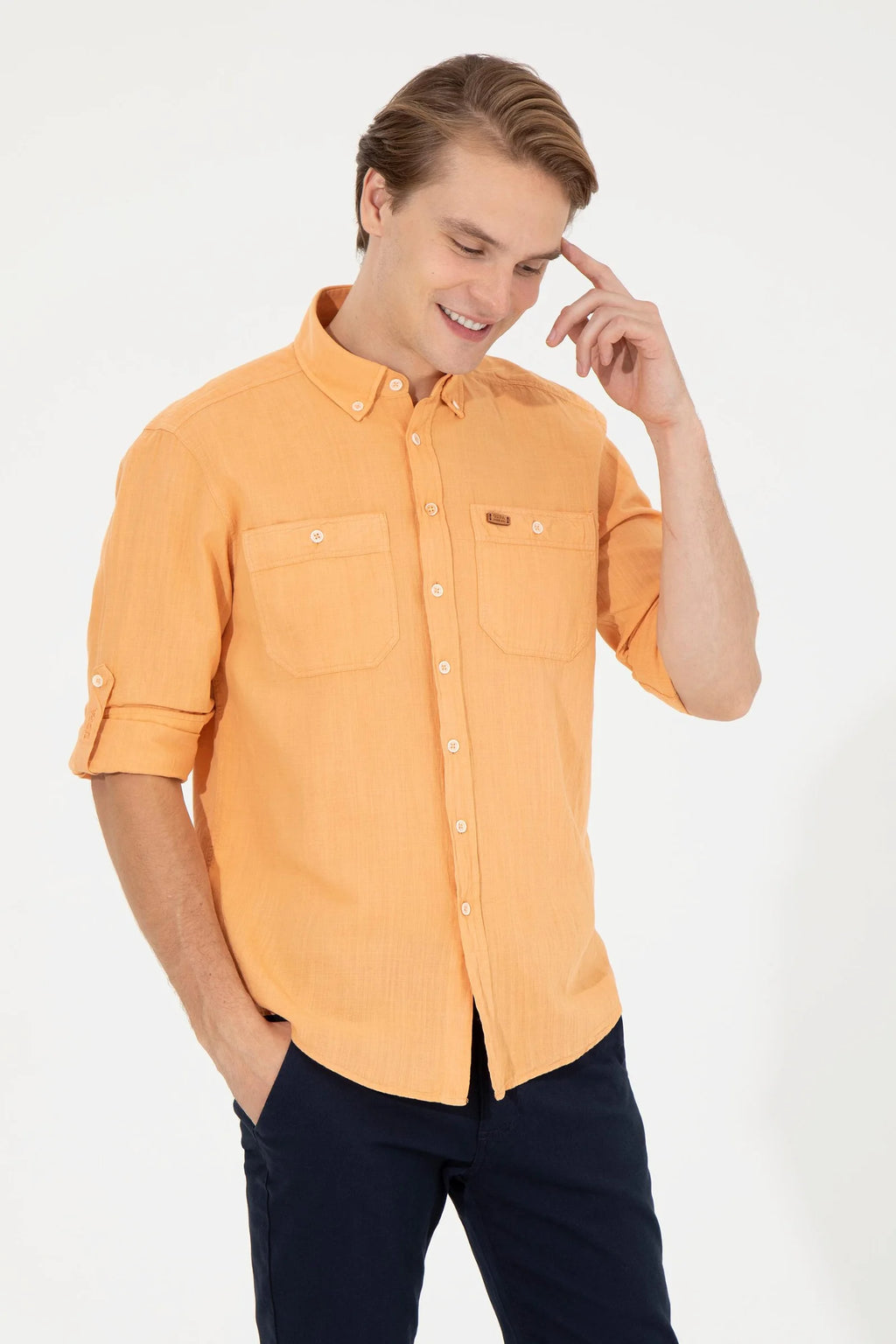 US Polo Assn. Long Sleeve Double Pocket Shirt - Men