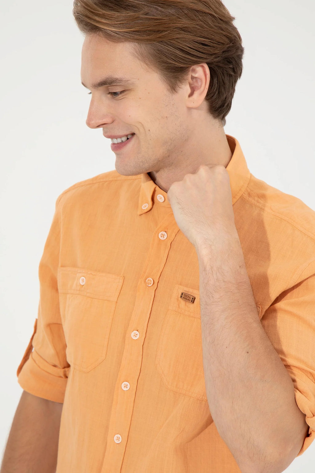 US Polo Assn. Long Sleeve Double Pocket Shirt - Men