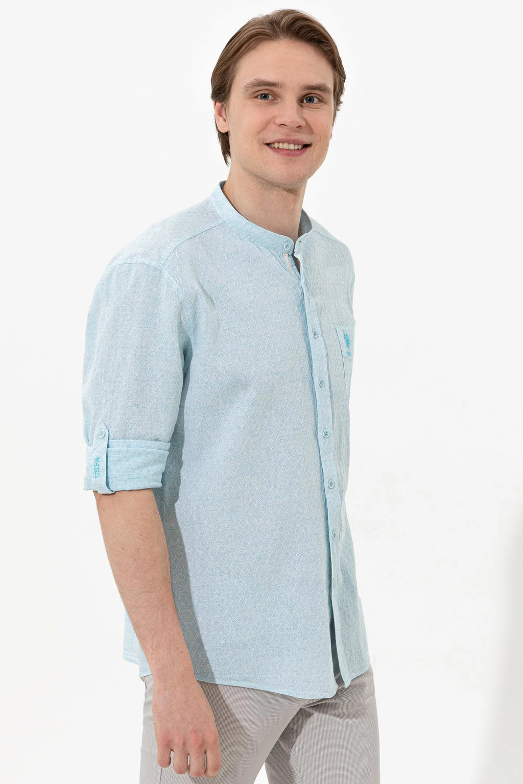 US Polo Assn. Regular Shirt Long Sleeve With A Single Pocket - Men