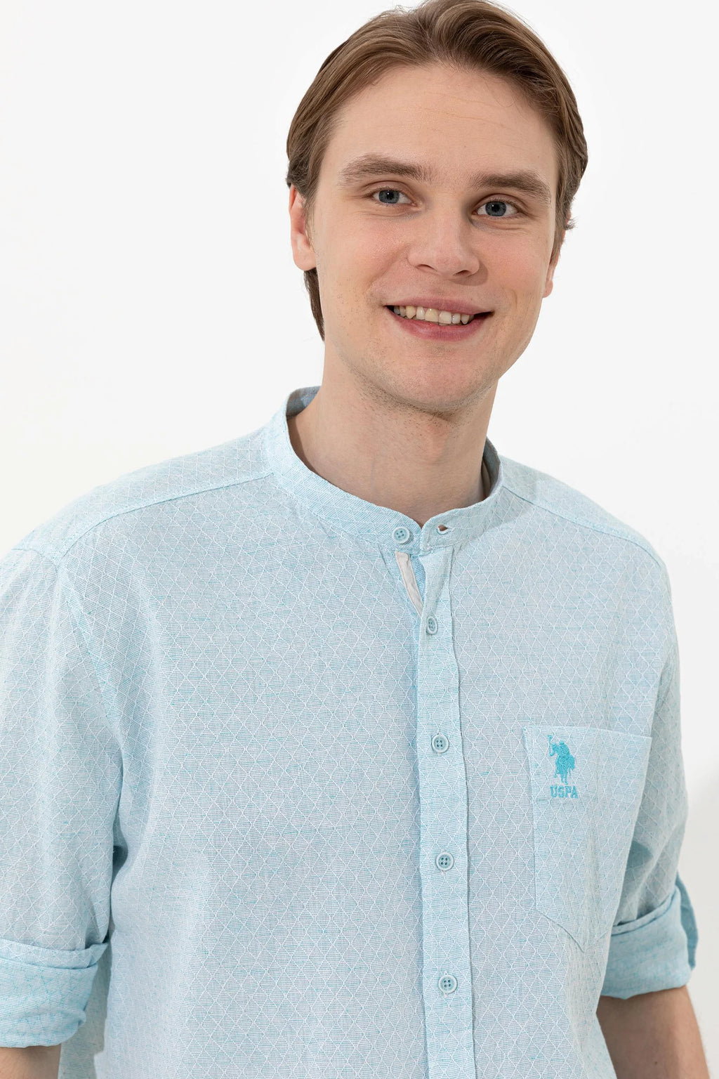 US Polo Assn. Regular Shirt Long Sleeve With A Single Pocket - Men