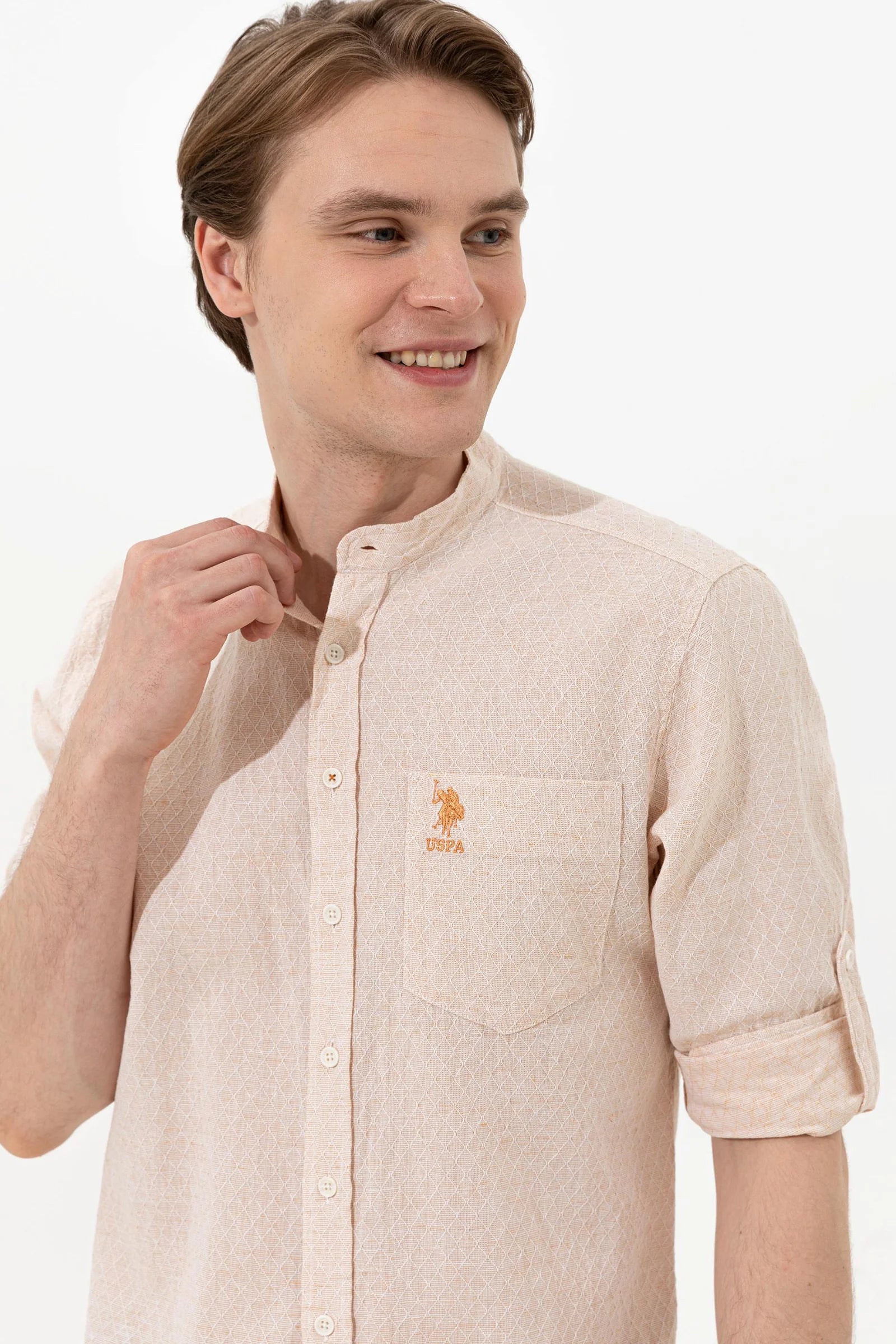 US Polo Assn. Regular Shirt Long Sleeve With A Single Pocket - Men