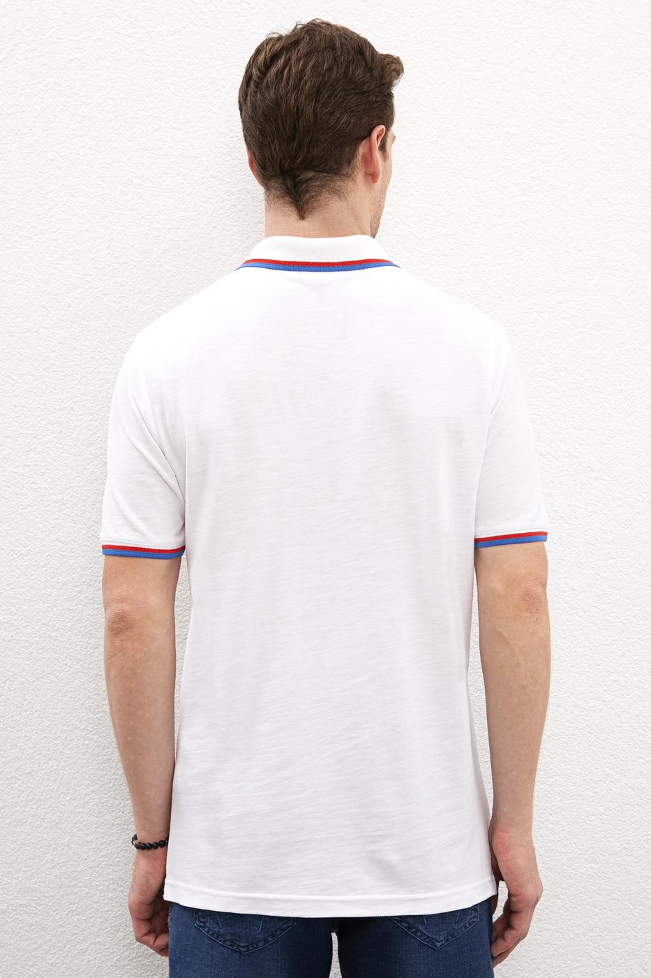 US Polo Assn. Colorful Stripe Small Logo Polo Shirt - Men