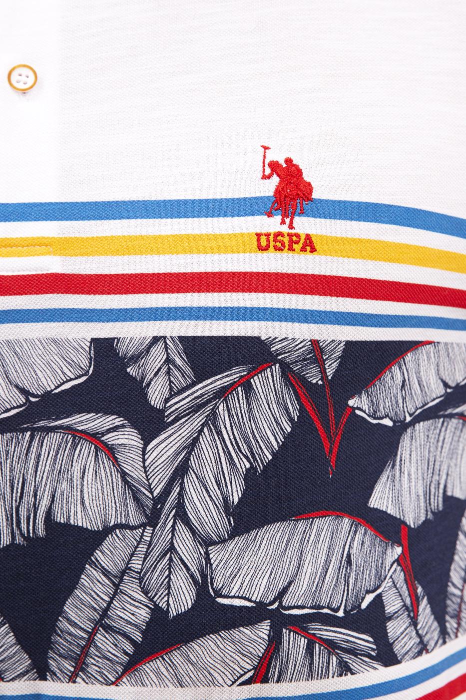 US Polo Assn. Colorful Stripe Small Logo Polo Shirt - Men
