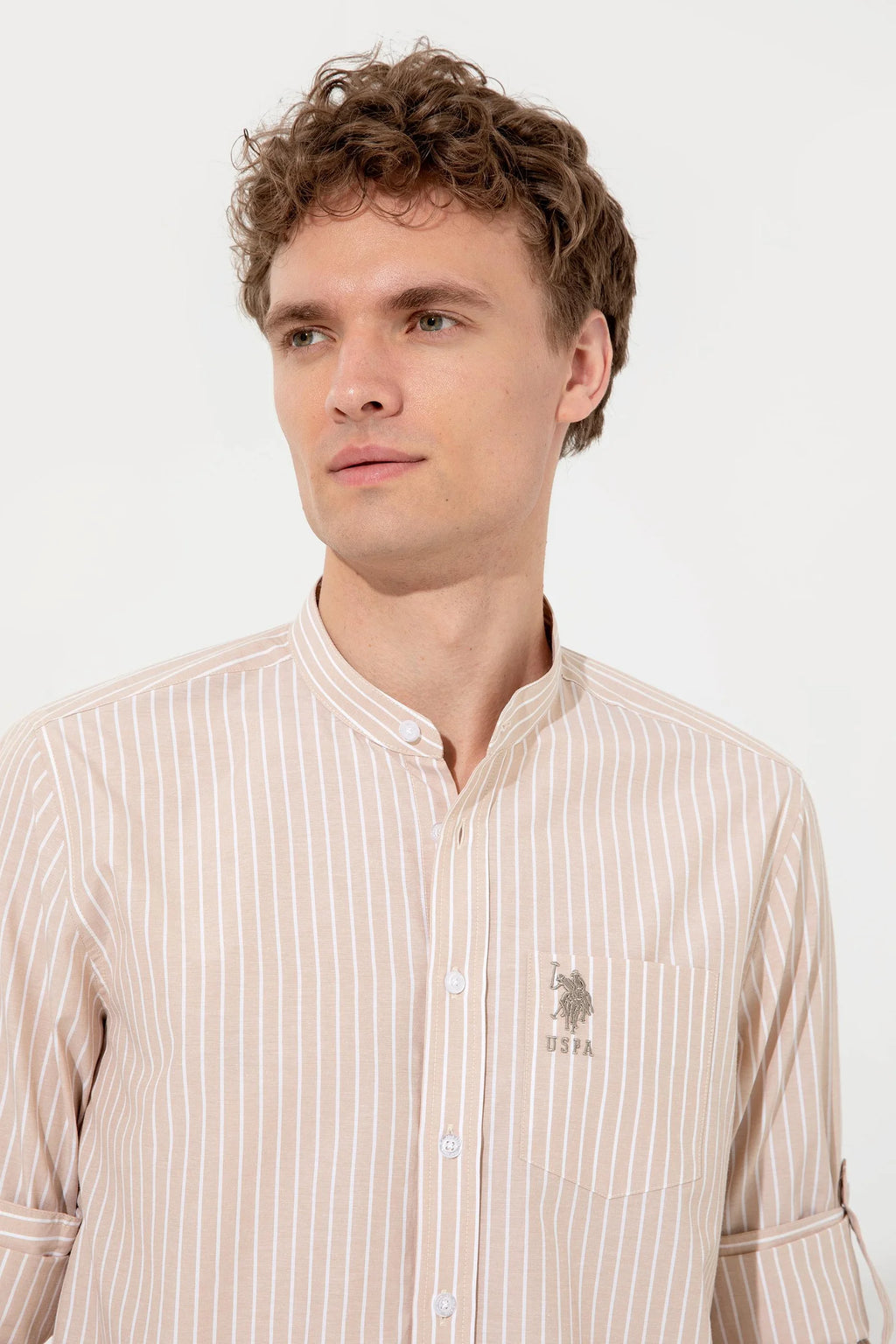 US Polo Assn. Strips Regular Shirt Long Sleeve With A Single Pocket - Men