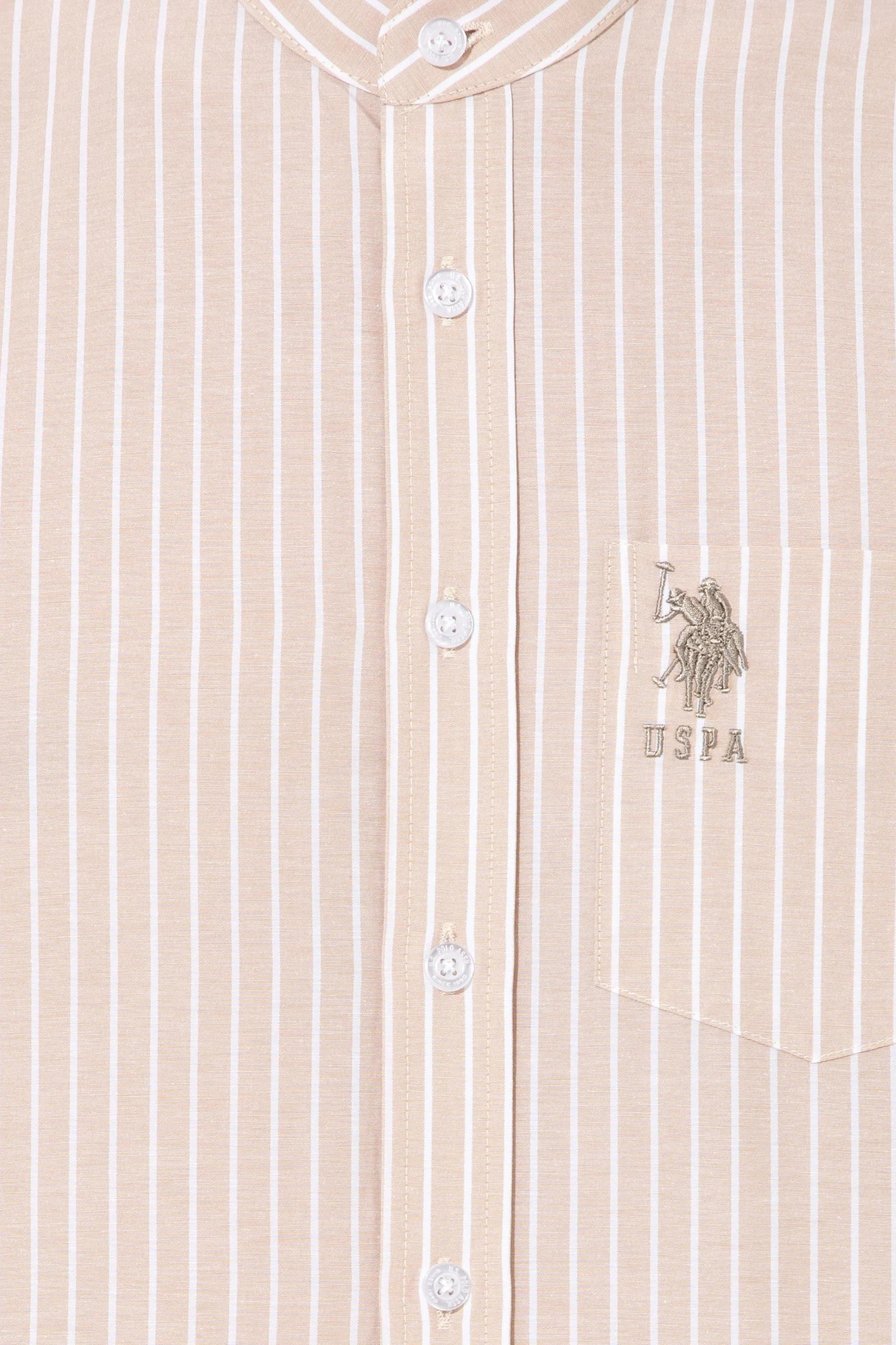 US Polo Assn. Strips Regular Shirt Long Sleeve With A Single Pocket - Men