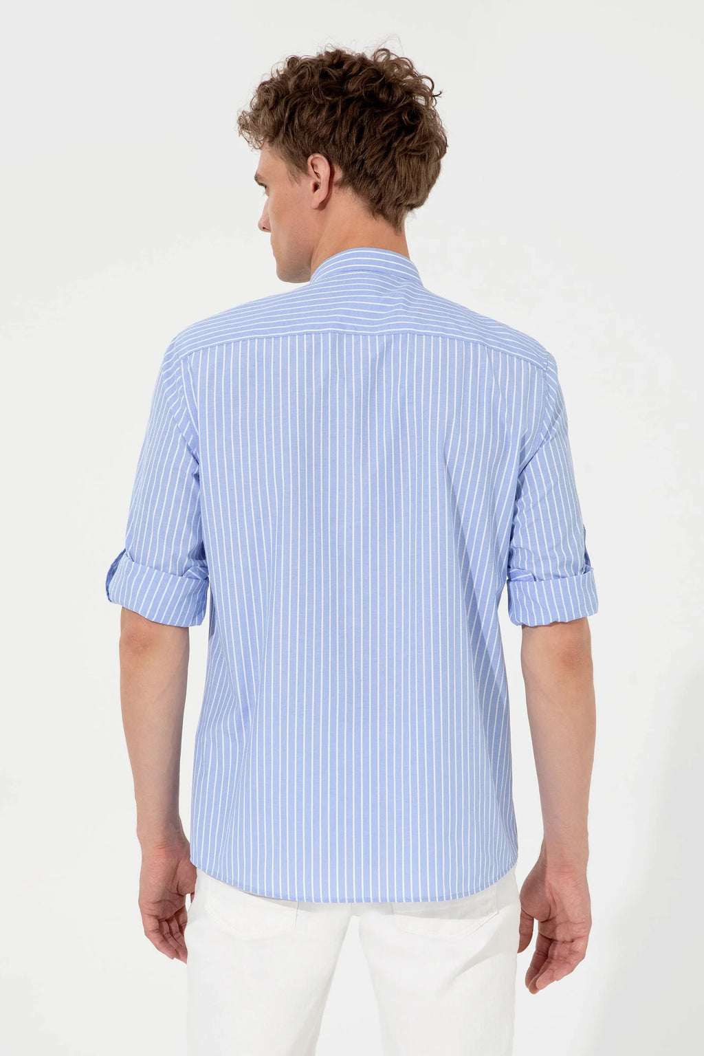 US Polo Assn. Strips Regular Shirt Long Sleeve With A Single Pocket - Men