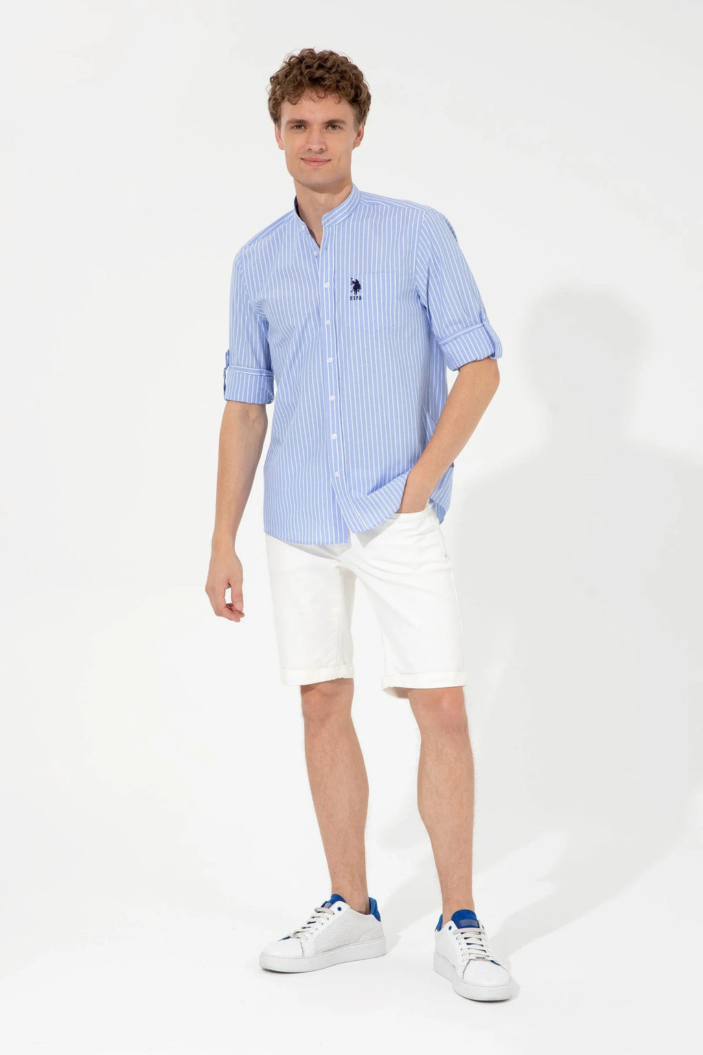 US Polo Assn. Men Shirts Blue- Oshoplin