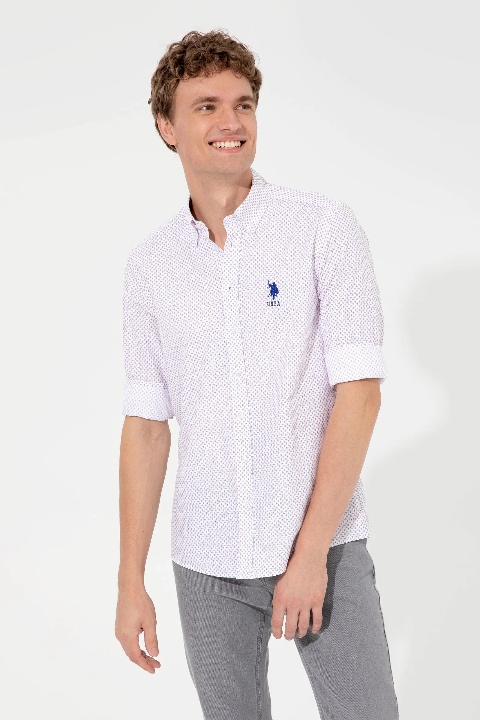 US Polo Assn. Slim Shirt Long Sleeve USPA Logo - Men