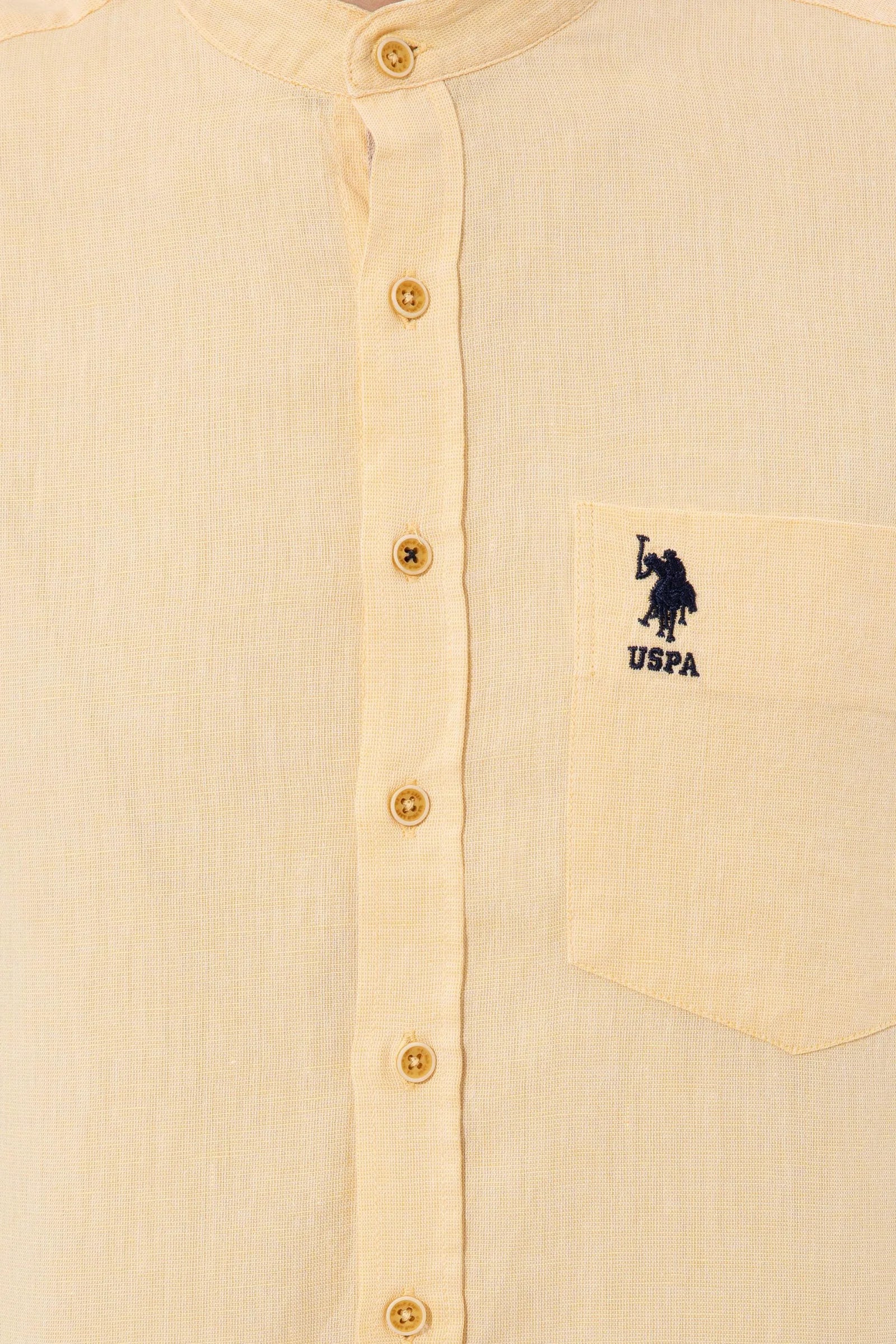 US Polo Assn. Regular Shirt Long Sleeve With A Single Pocket Small USPA Logo - Men