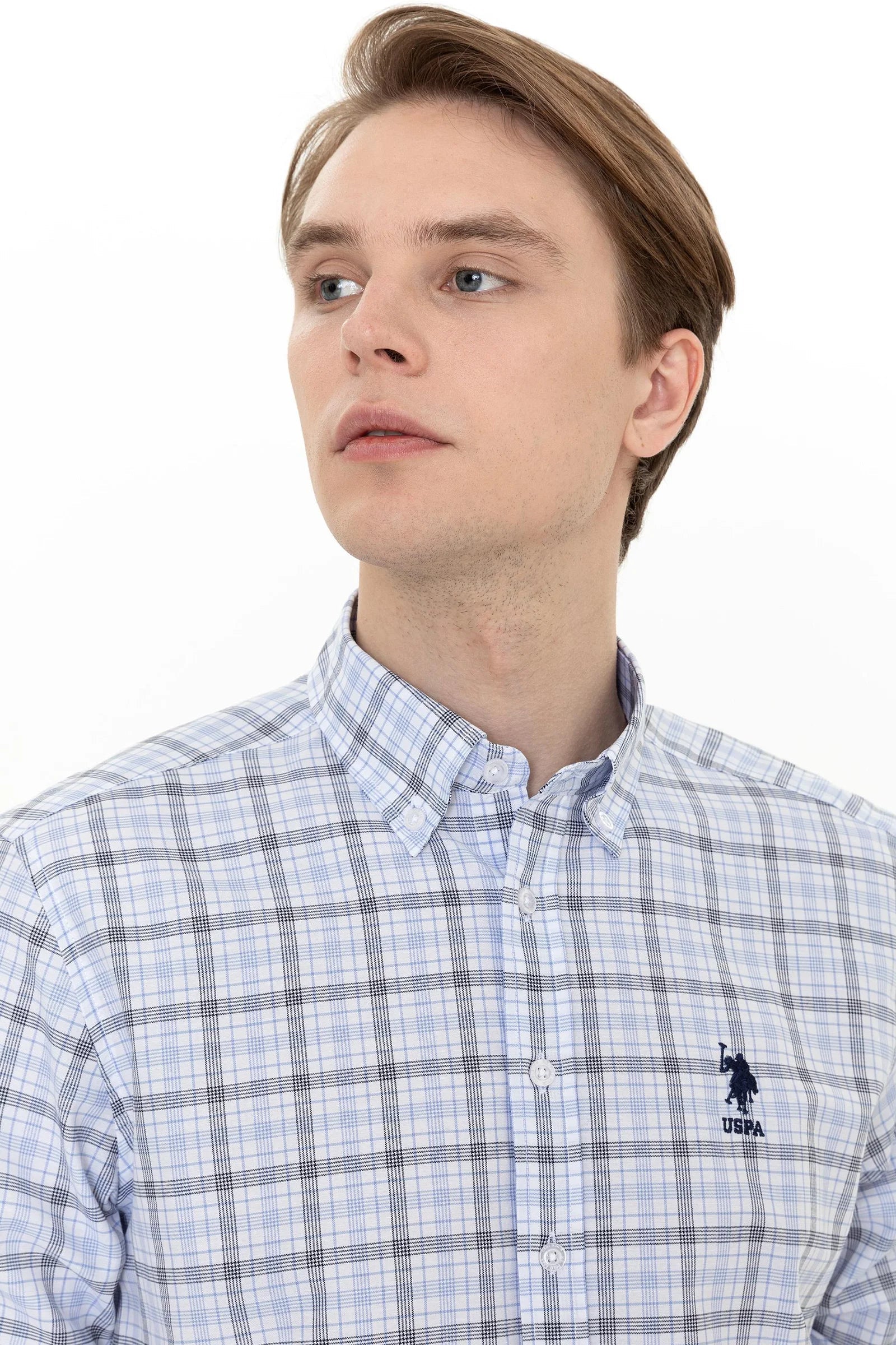 US Polo Assn. Regular Shirt Long Sleeve with Small USPA Logo - Men