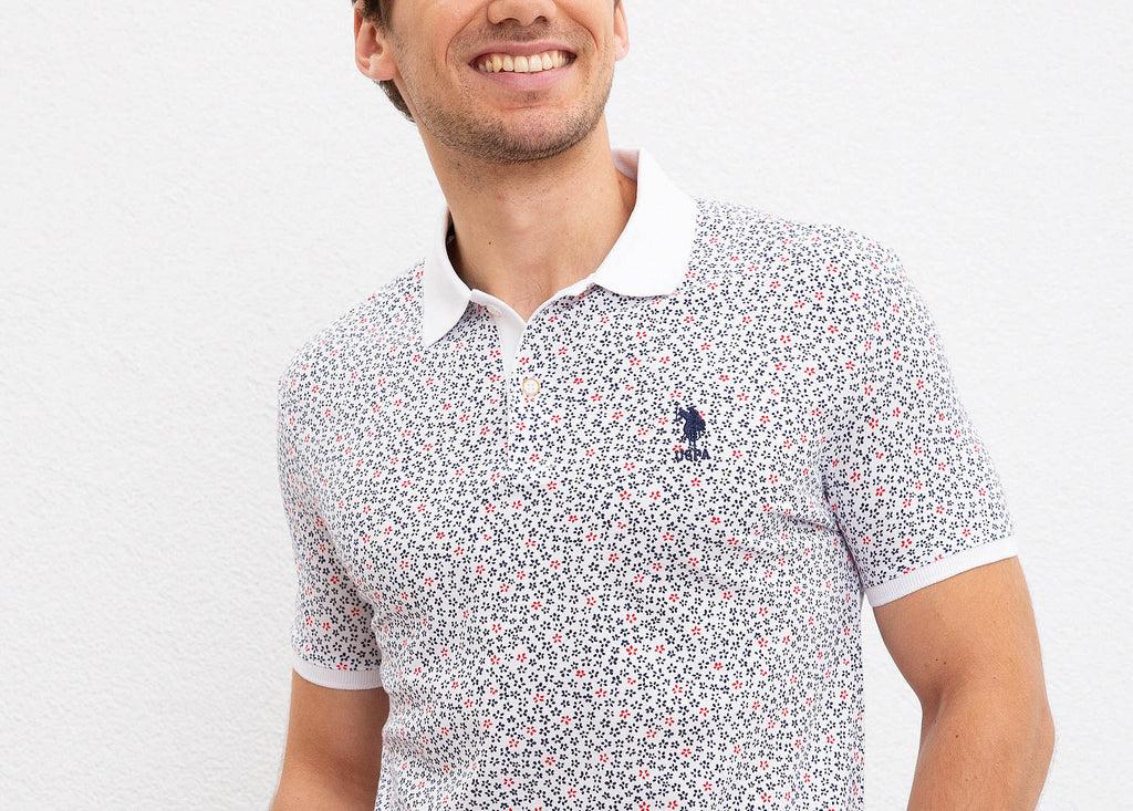 US Polo Assn. Printed Pattern Small Logo Polo Shirt - Men