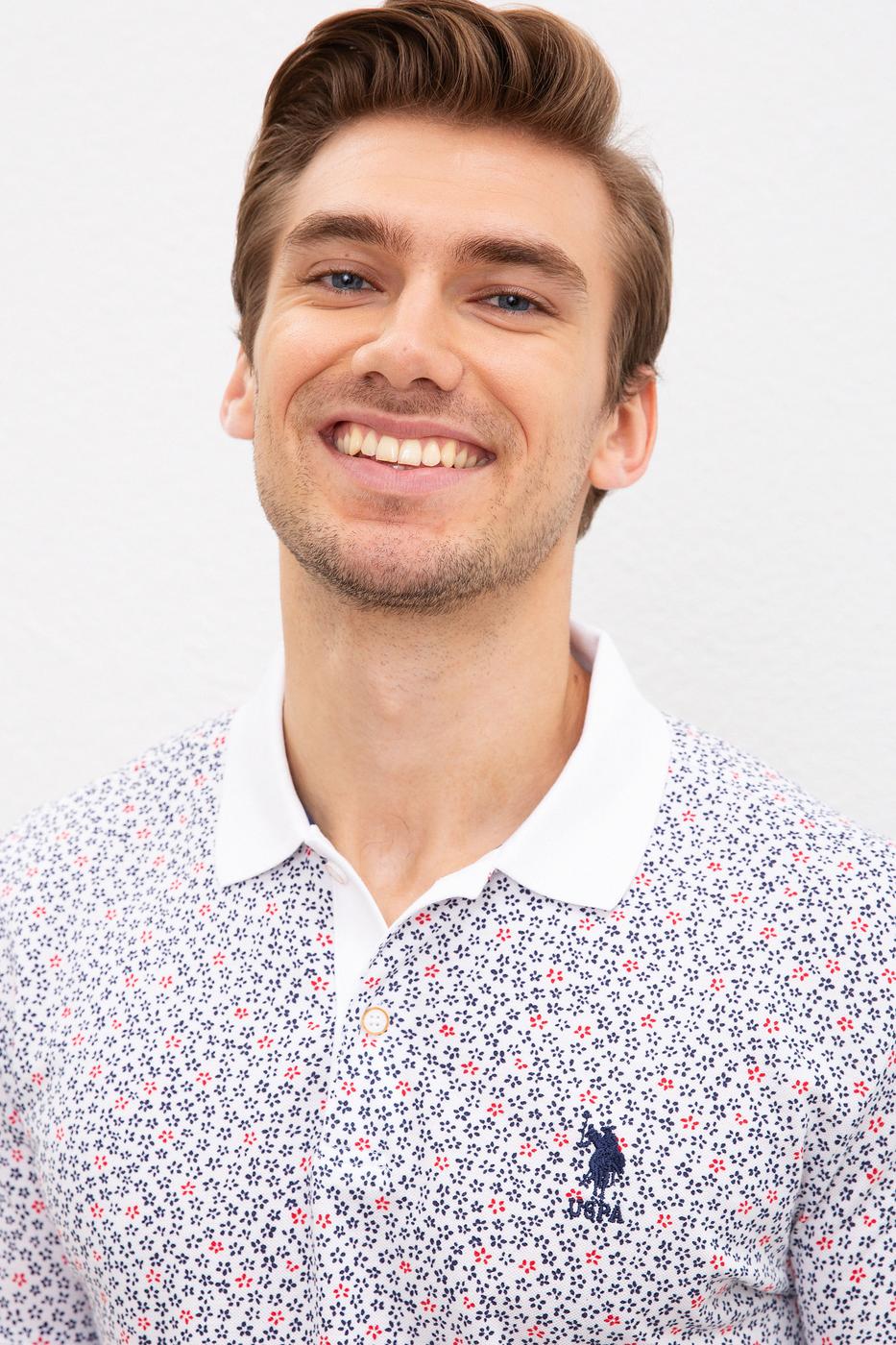 US Polo Assn. Printed Pattern Small Logo Polo Shirt - Men