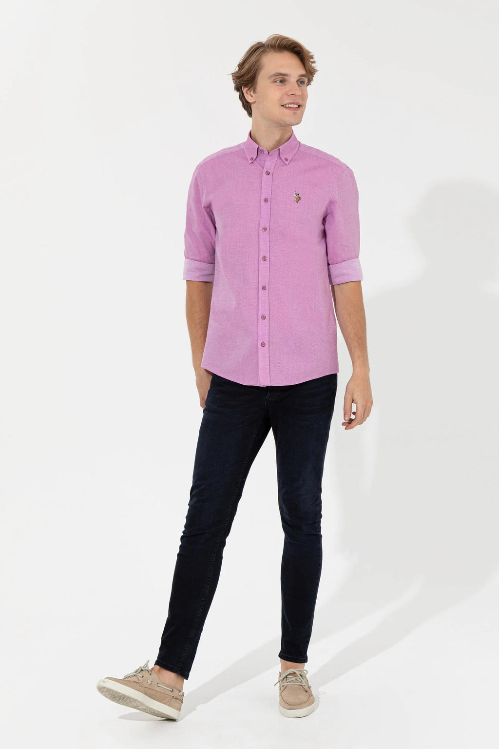 US Polo Assn. Men Shirts Violet- Oshoplin