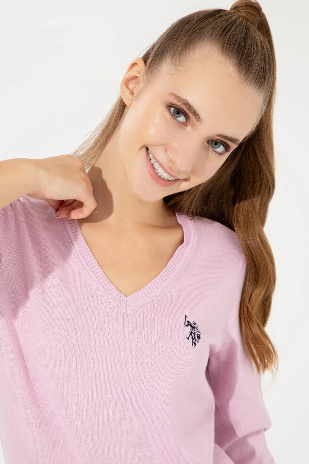 US Polo Assn. Slim Fit Pullover with Logo - Women