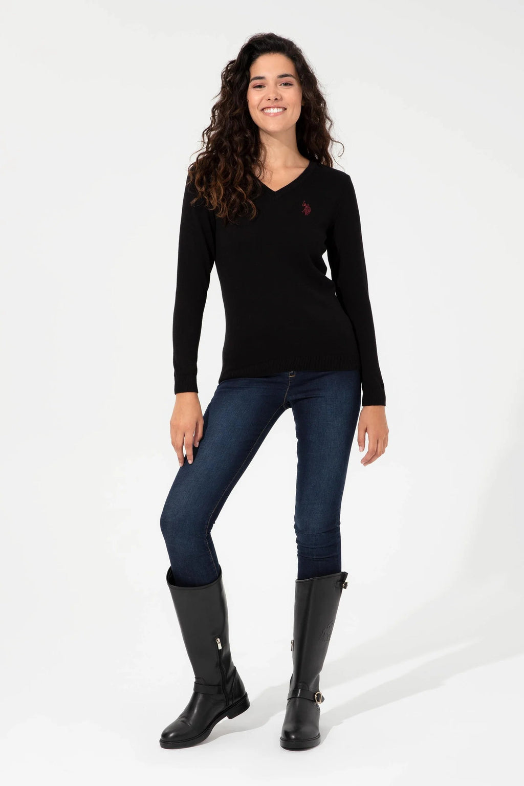 US Polo Assn. Women Pullovers Black- Oshoplin