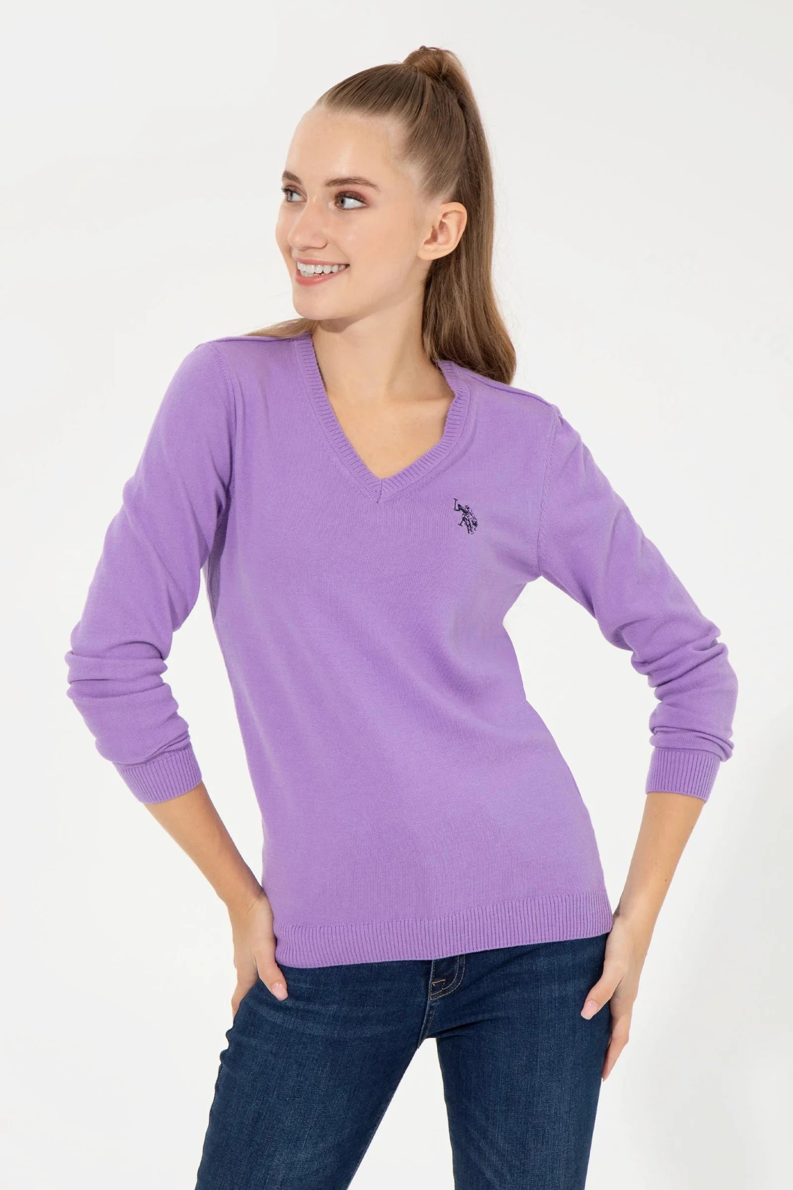 US Polo Assn. Women Pullovers Lilac- Oshoplin