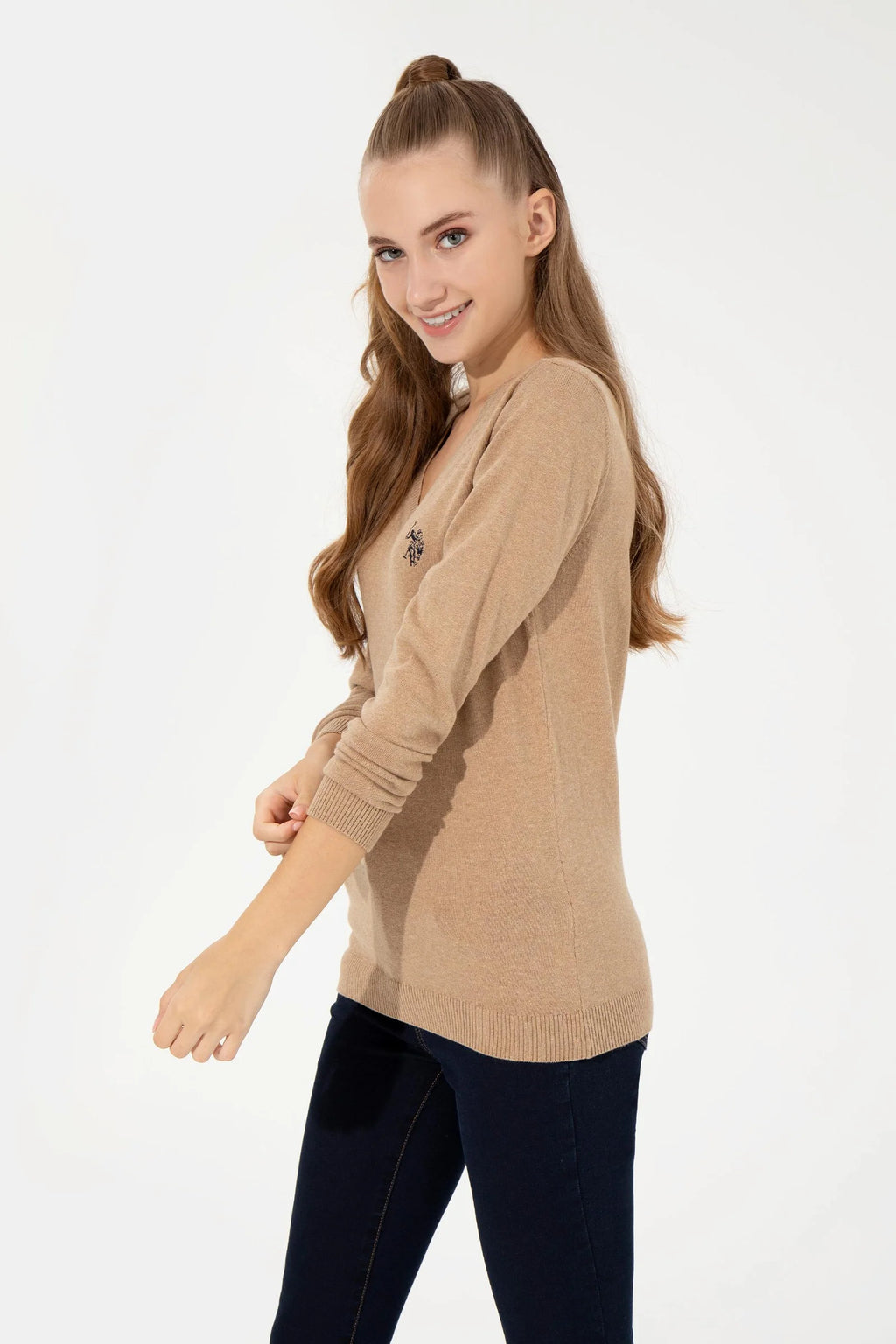 US Polo Assn. Slim Fit Pullover with Logo - Women