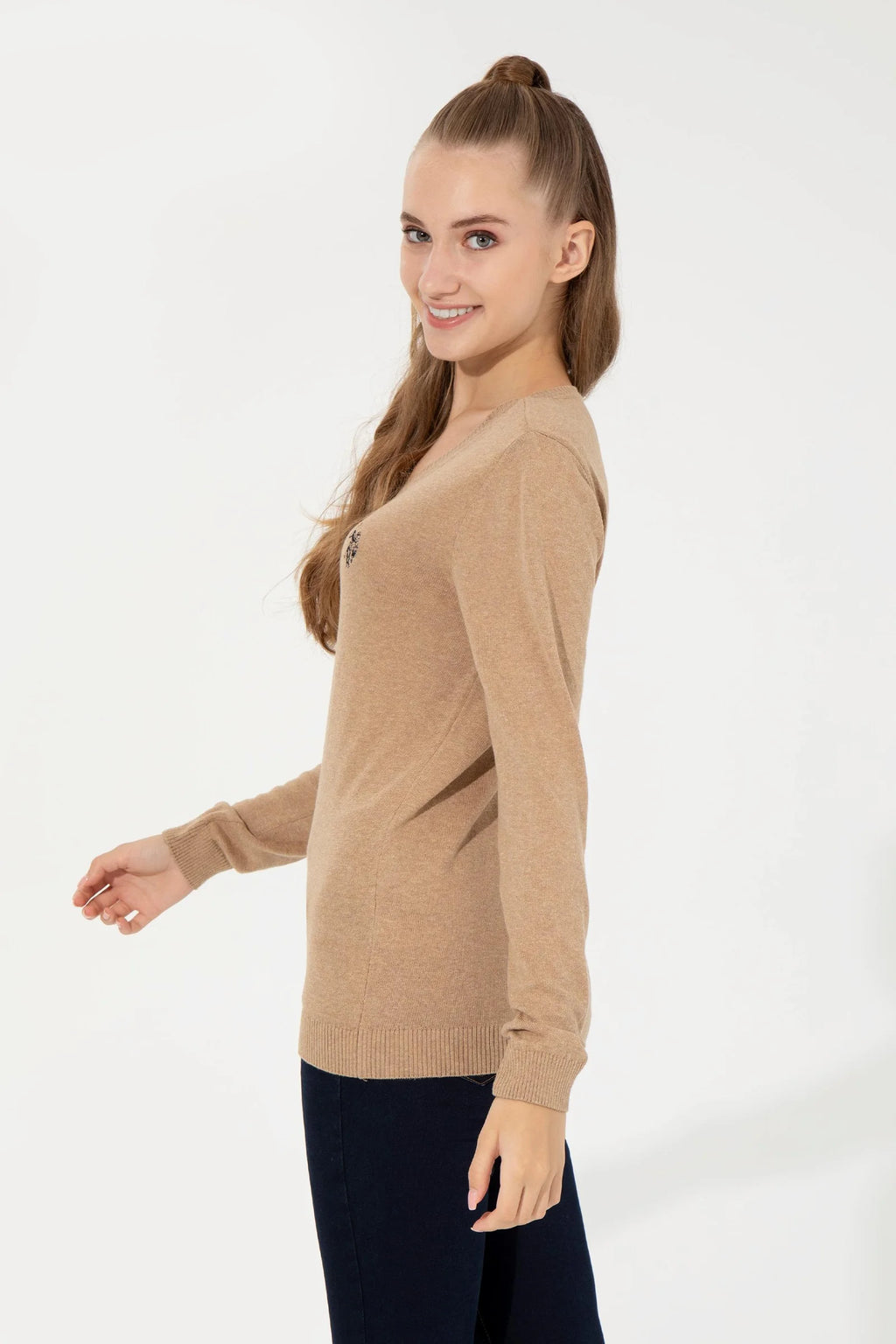 US Polo Assn. Slim Fit Pullover with Logo - Women