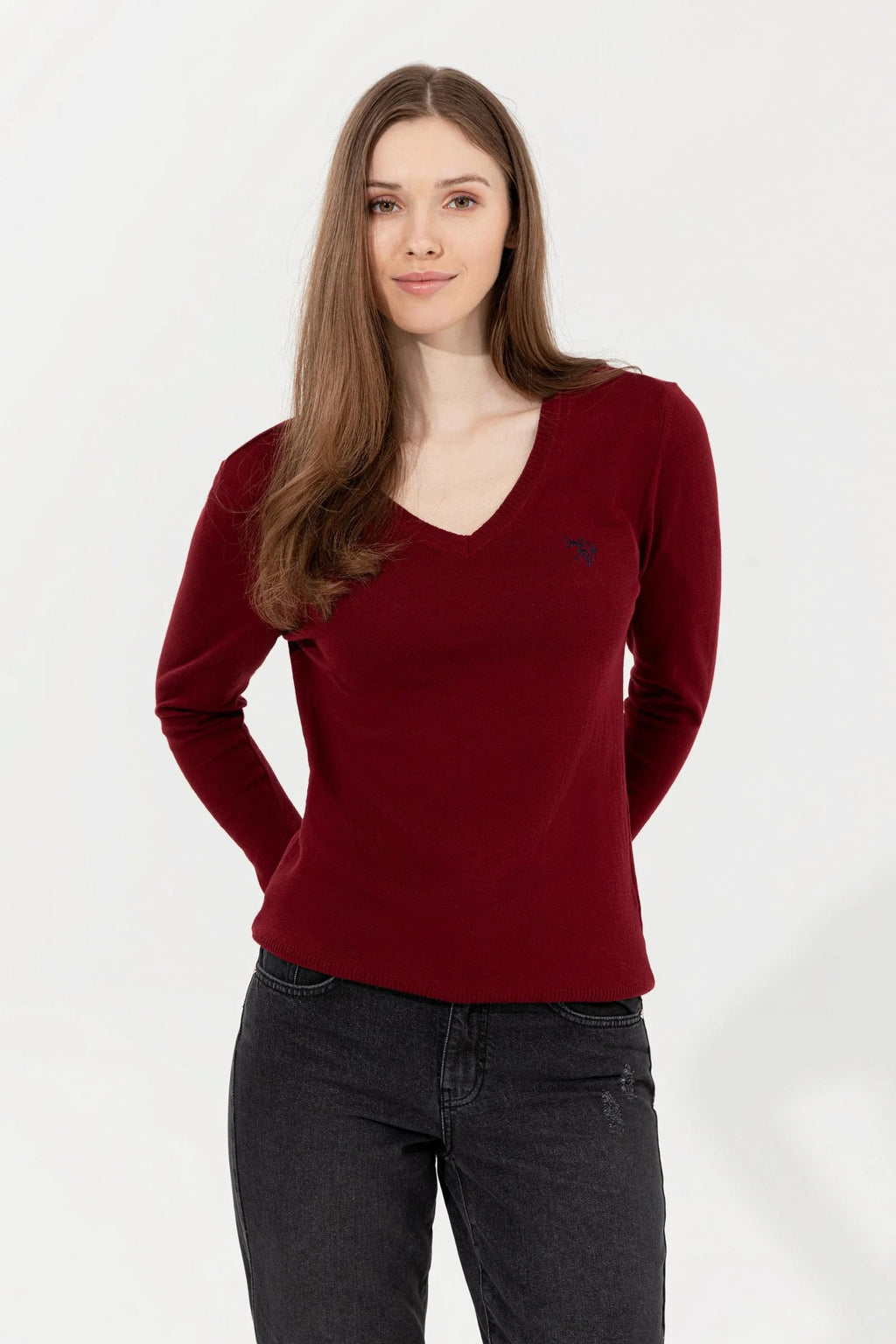 US Polo Assn. Women Pullovers Dark Red- Oshoplin