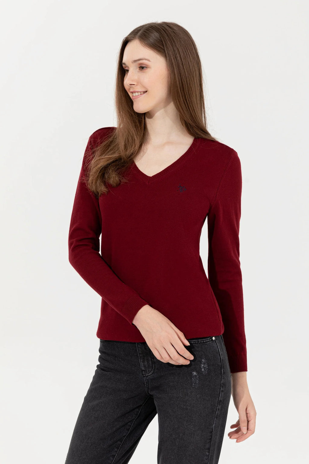 US Polo Assn. Slim Fit Pullover with Logo - Women