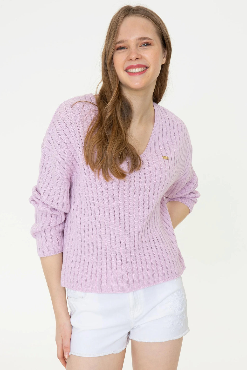 US Polo Assn. Comfort Pullover with USPA Metal Logo - Women