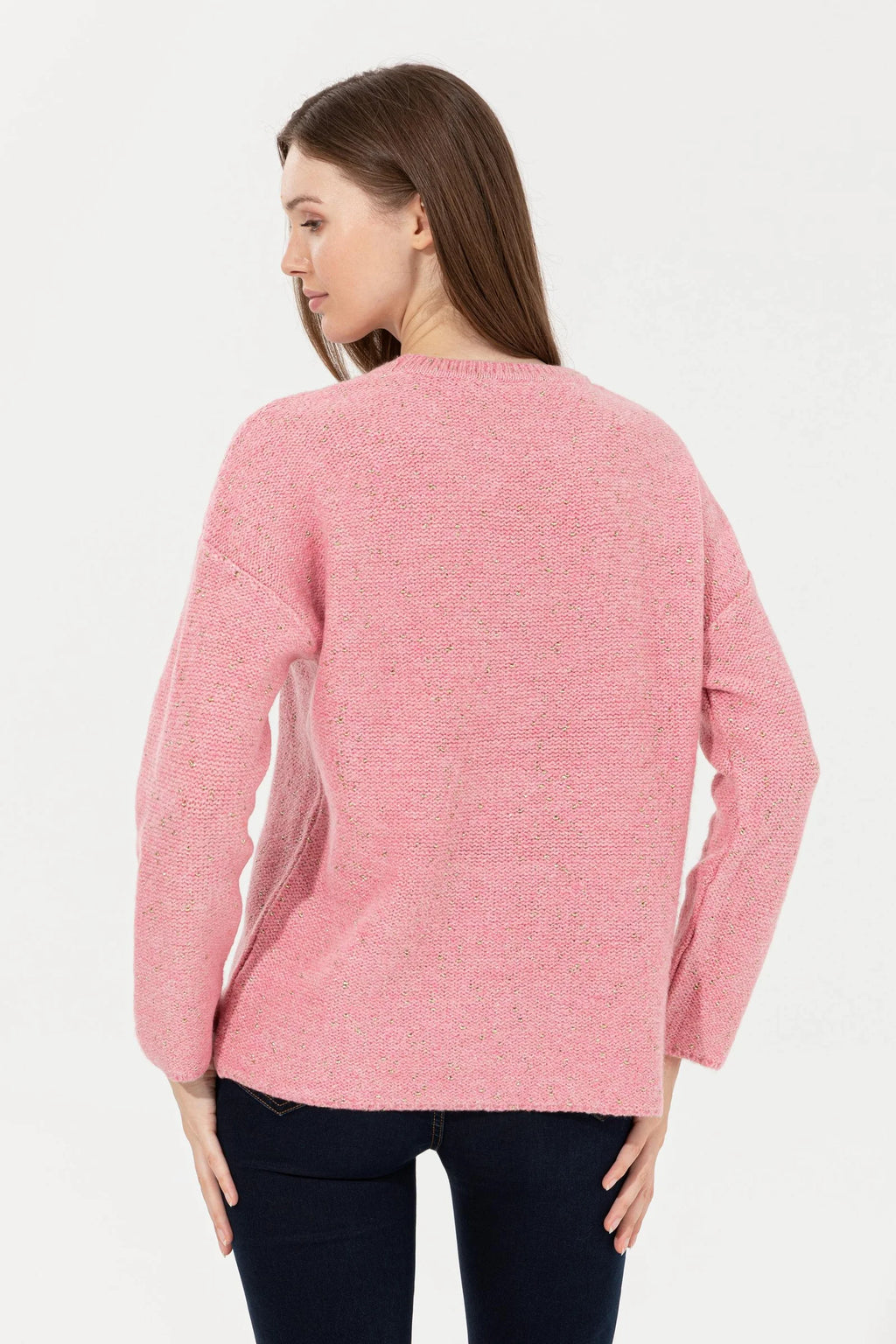 US Polo Assn. Oversize Pullover with USPA Metal Logo - Women