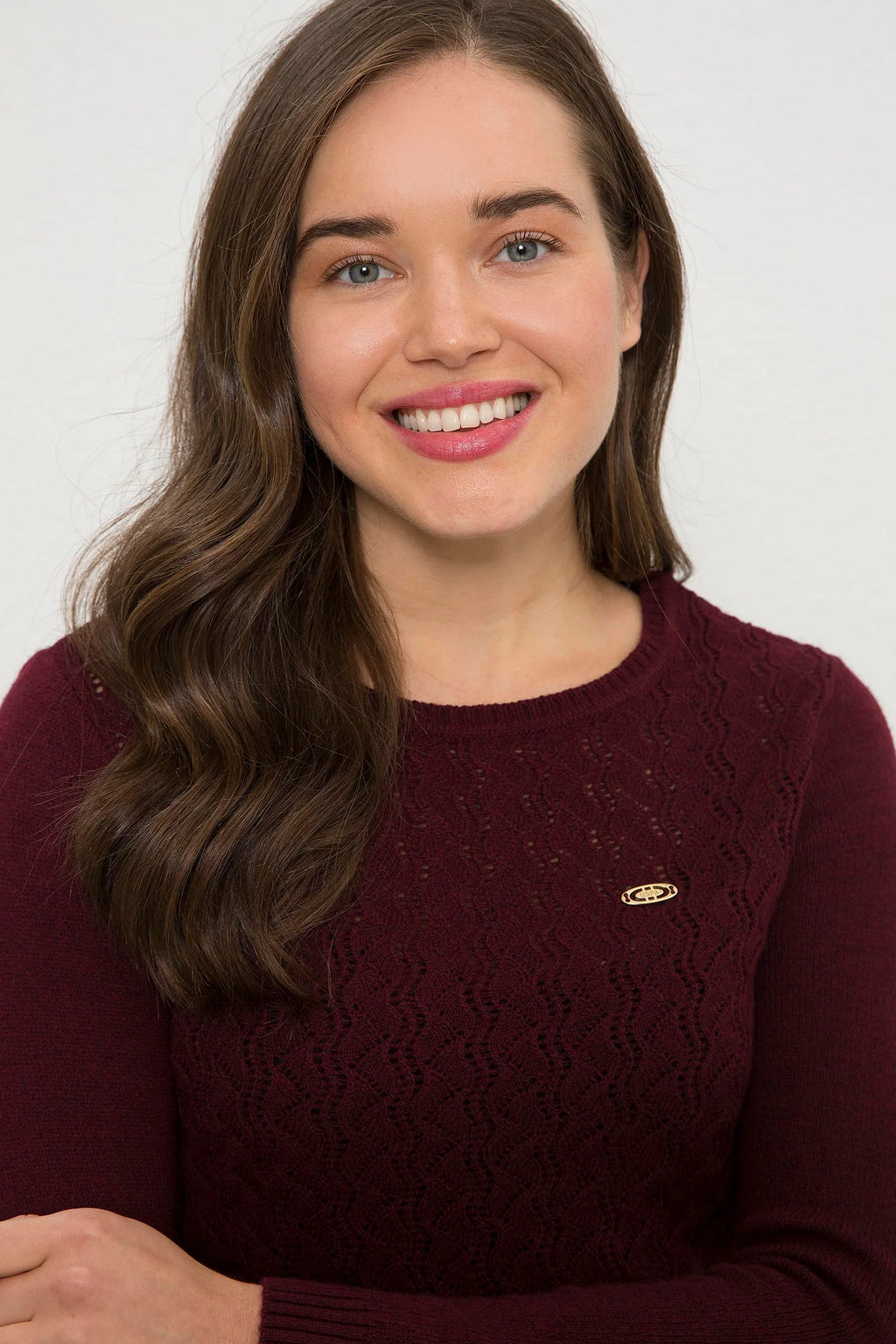 US Polo Assn. Slim Fit Pullover with USPA Metal Logo - Women