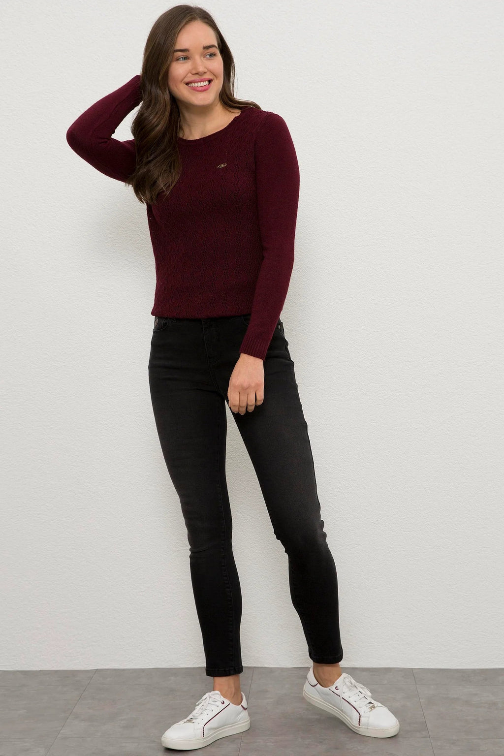 US Polo Assn. Women Pullovers Dark Red- Oshoplin