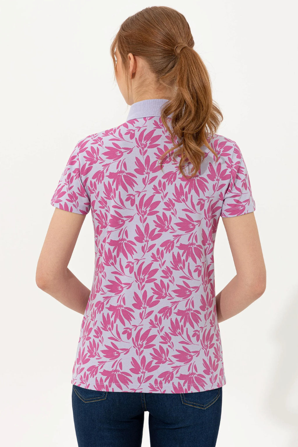 US Polo Assn. Slim Fit Polo Shirt with USPA Metal Logo - Women