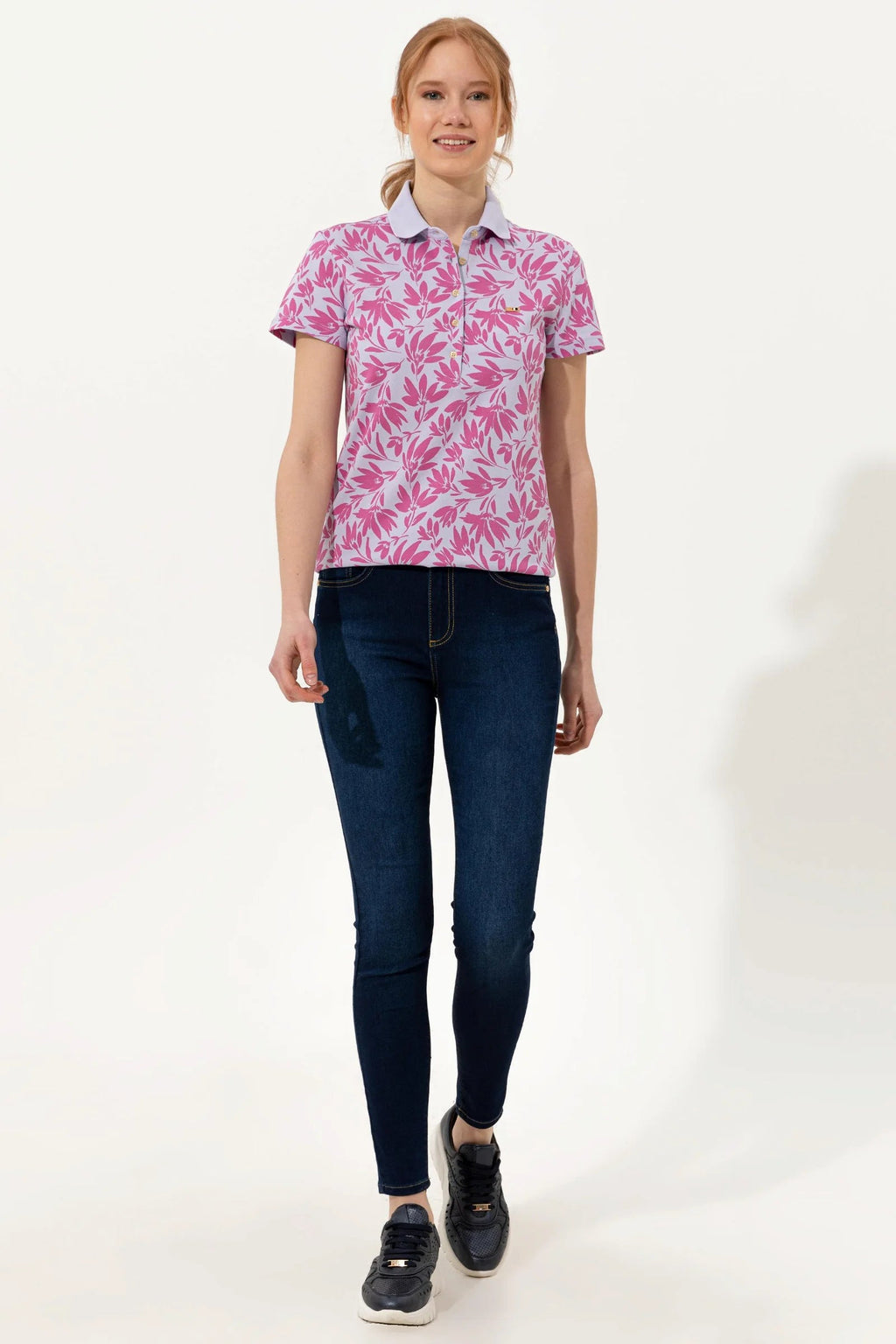 US Polo Assn. Women Polo Shirts Lilac Grey- Oshoplin