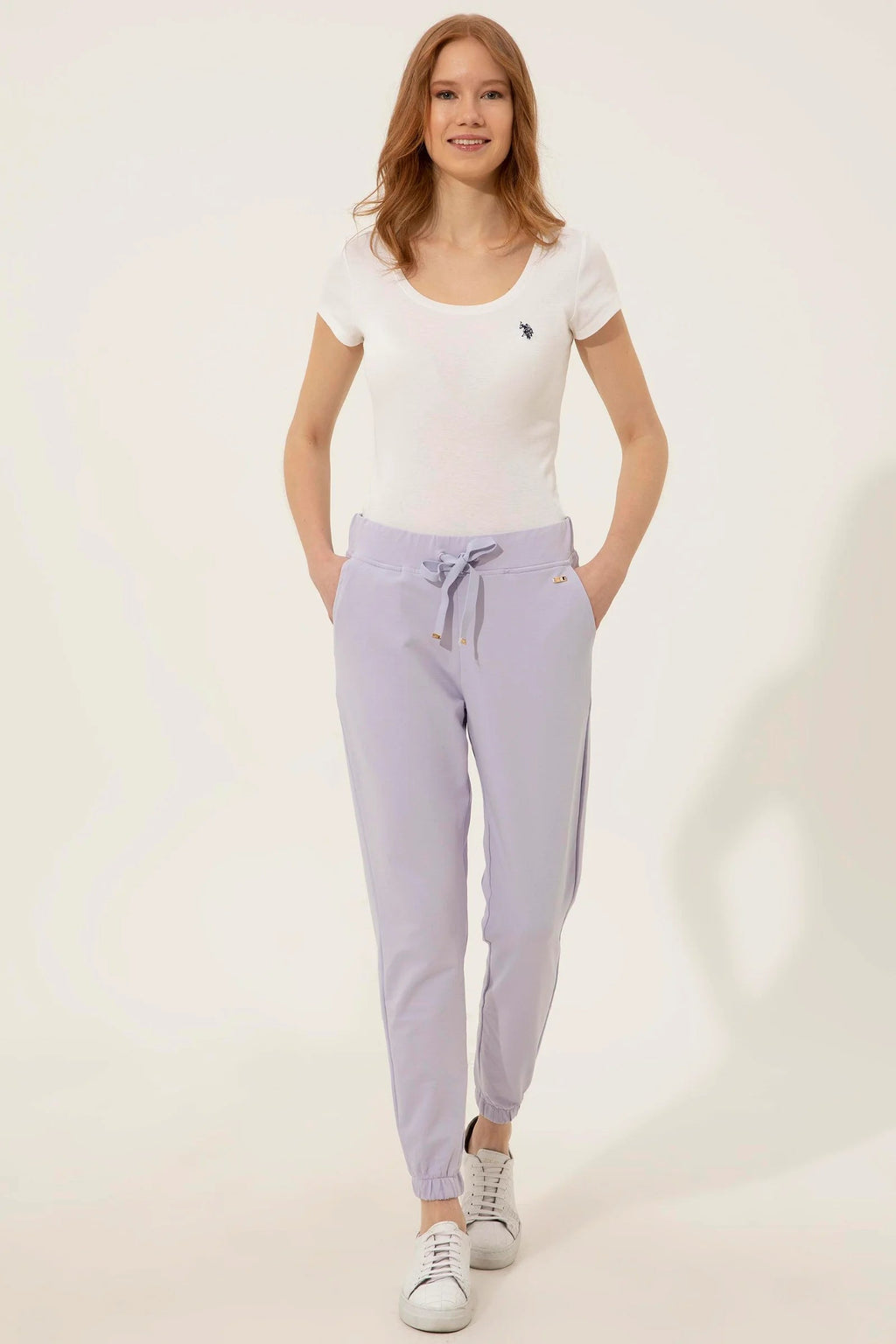 US Polo Assn. Women Pants Lilac- Oshoplin